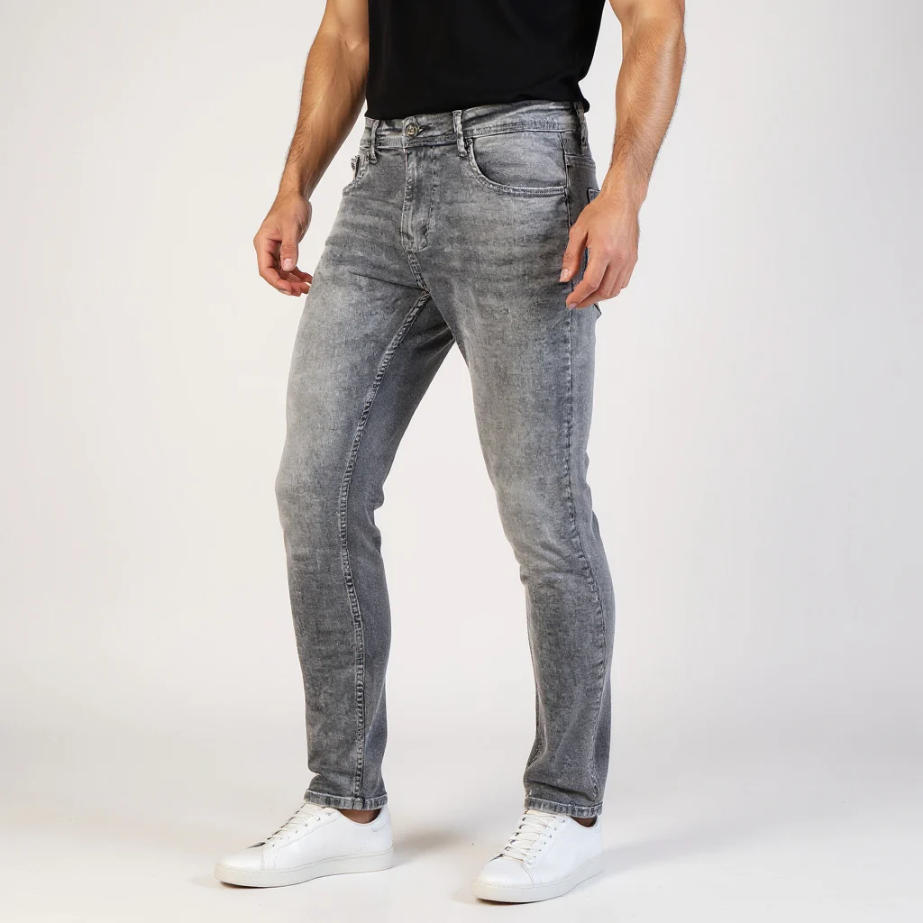 Skinny Fit Stone Wash Fashion Jeans - Image 5