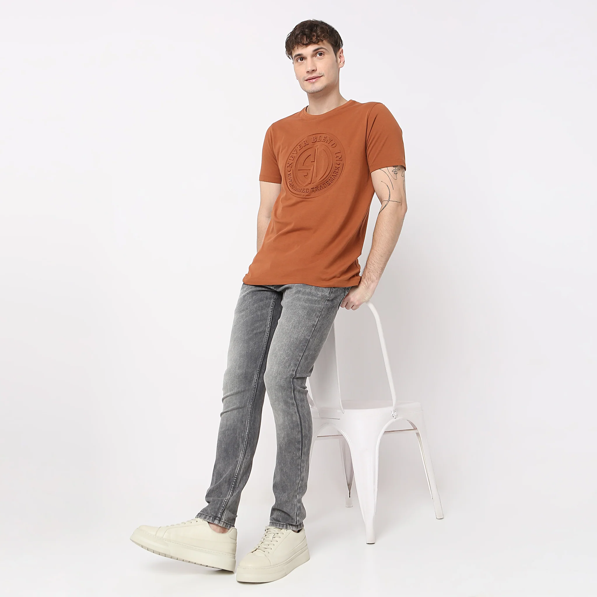 Union of DenimĀ® Whisker Washed With E-FastĀ® Stretch Skinny Fit Jeans