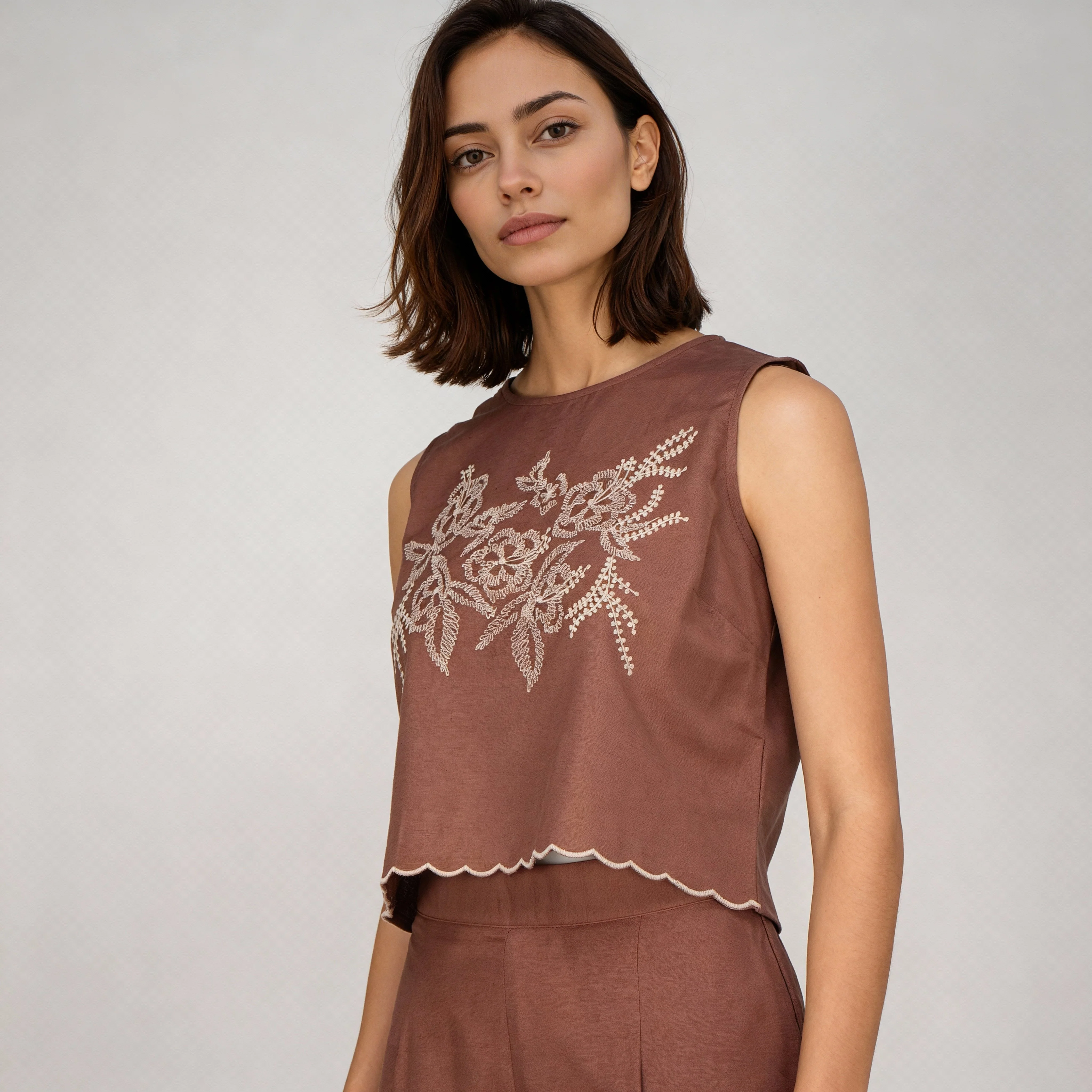 Sleeveless Embroidered Top - Image 5