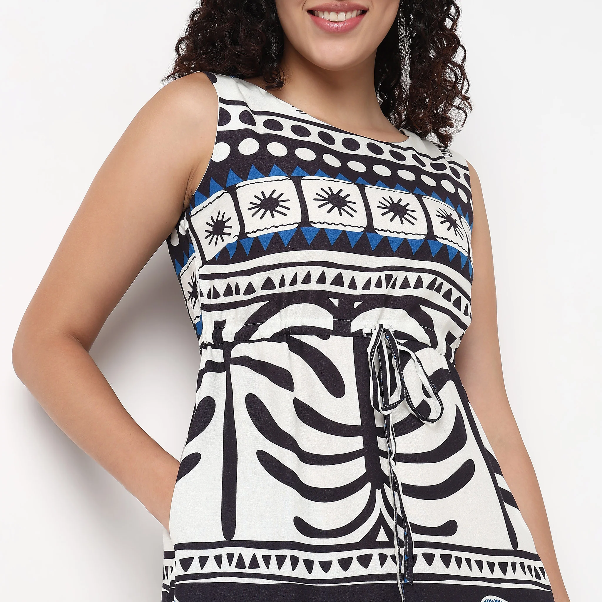Sleeveless Printed Maxi Dress - Image 4