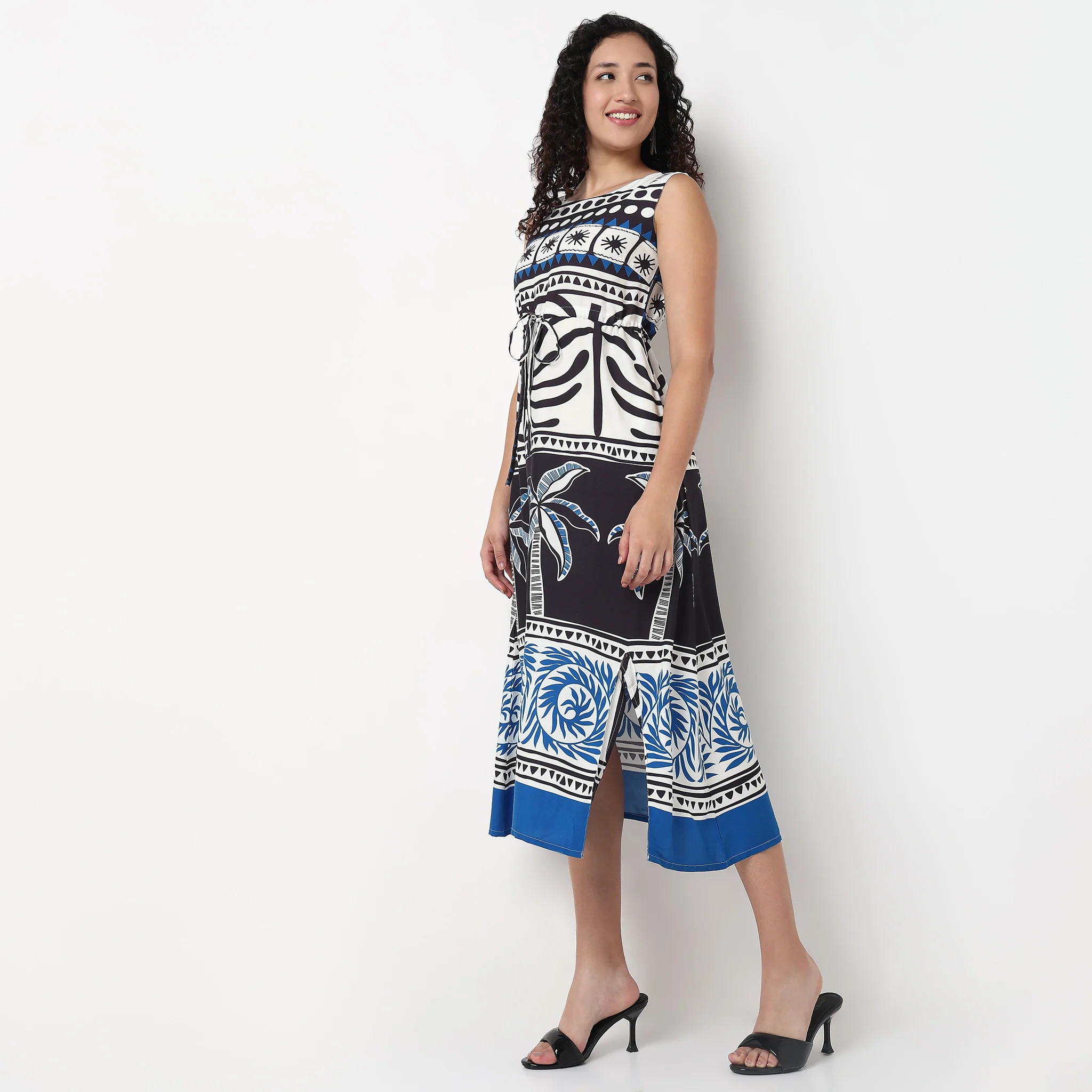 Sleeveless Printed Maxi Dress - Image 5