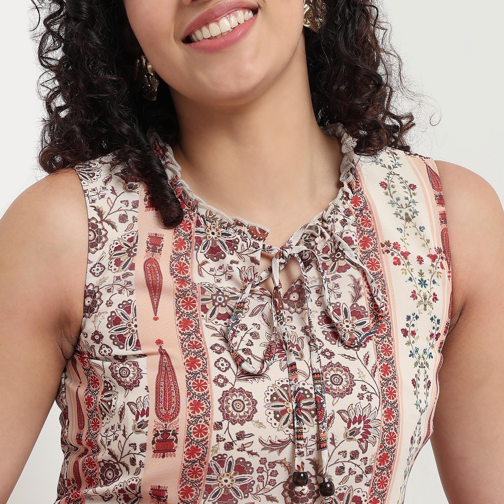Sleeveless Tiered Georgette Dress - Image 4