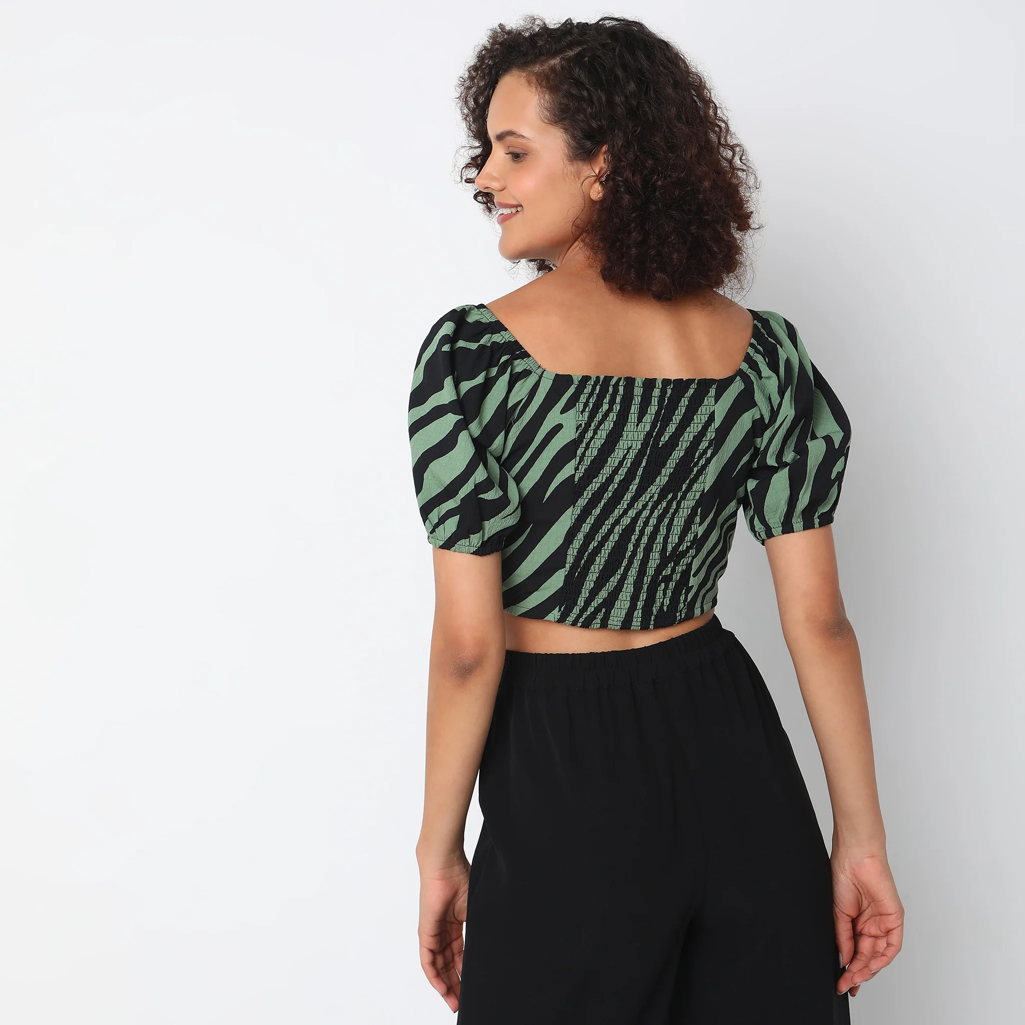 Slim Fit Abstract Top - Image 2