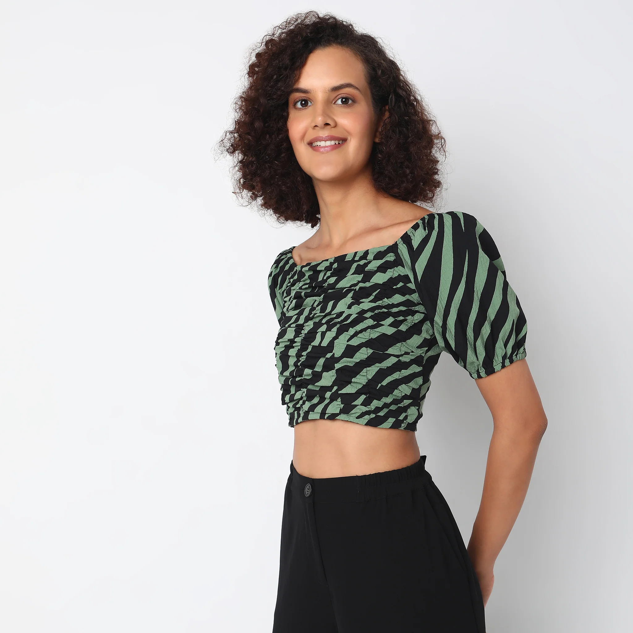 Slim Fit Abstract Top - Image 4