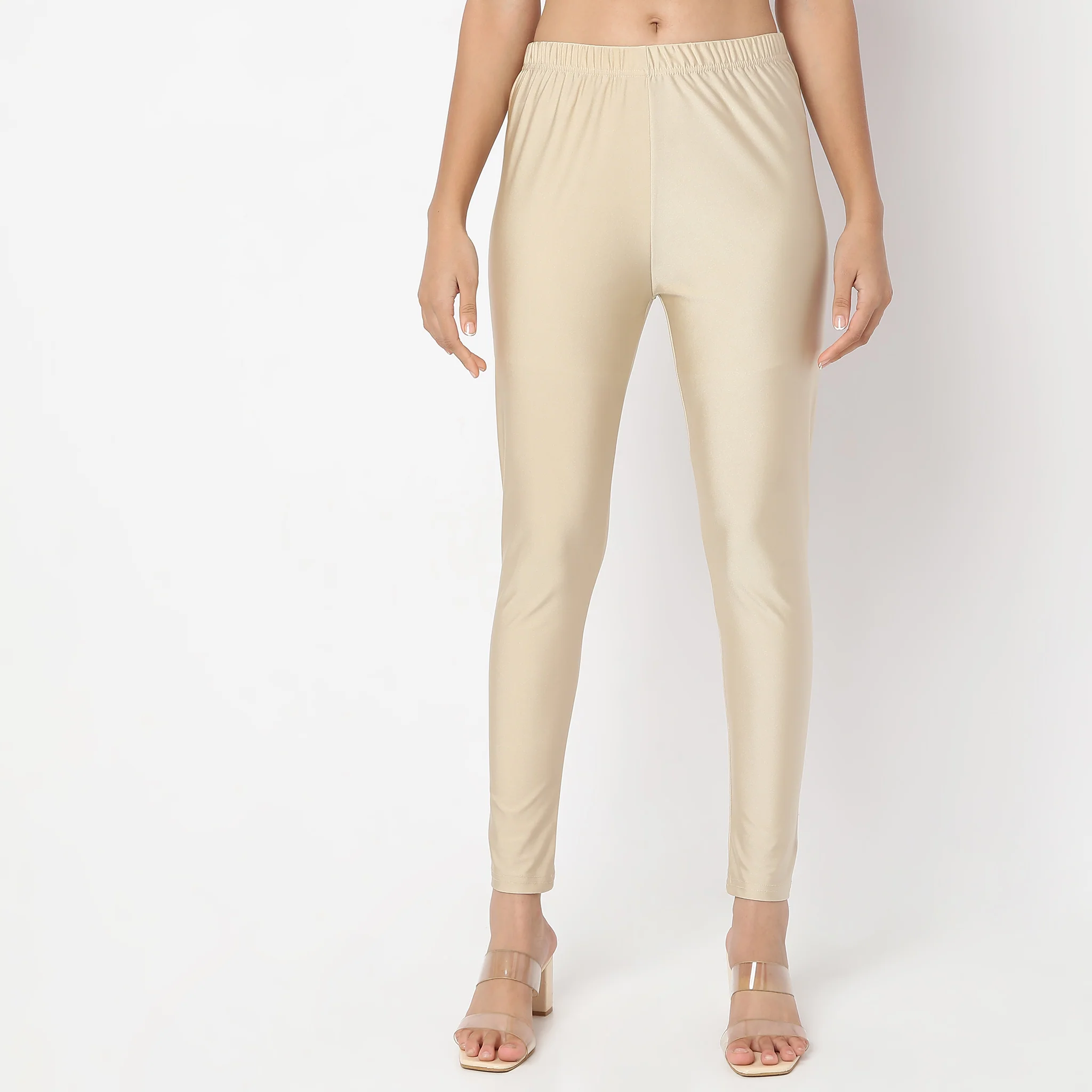 Ankle Length Metallic Leggings - Image 17
