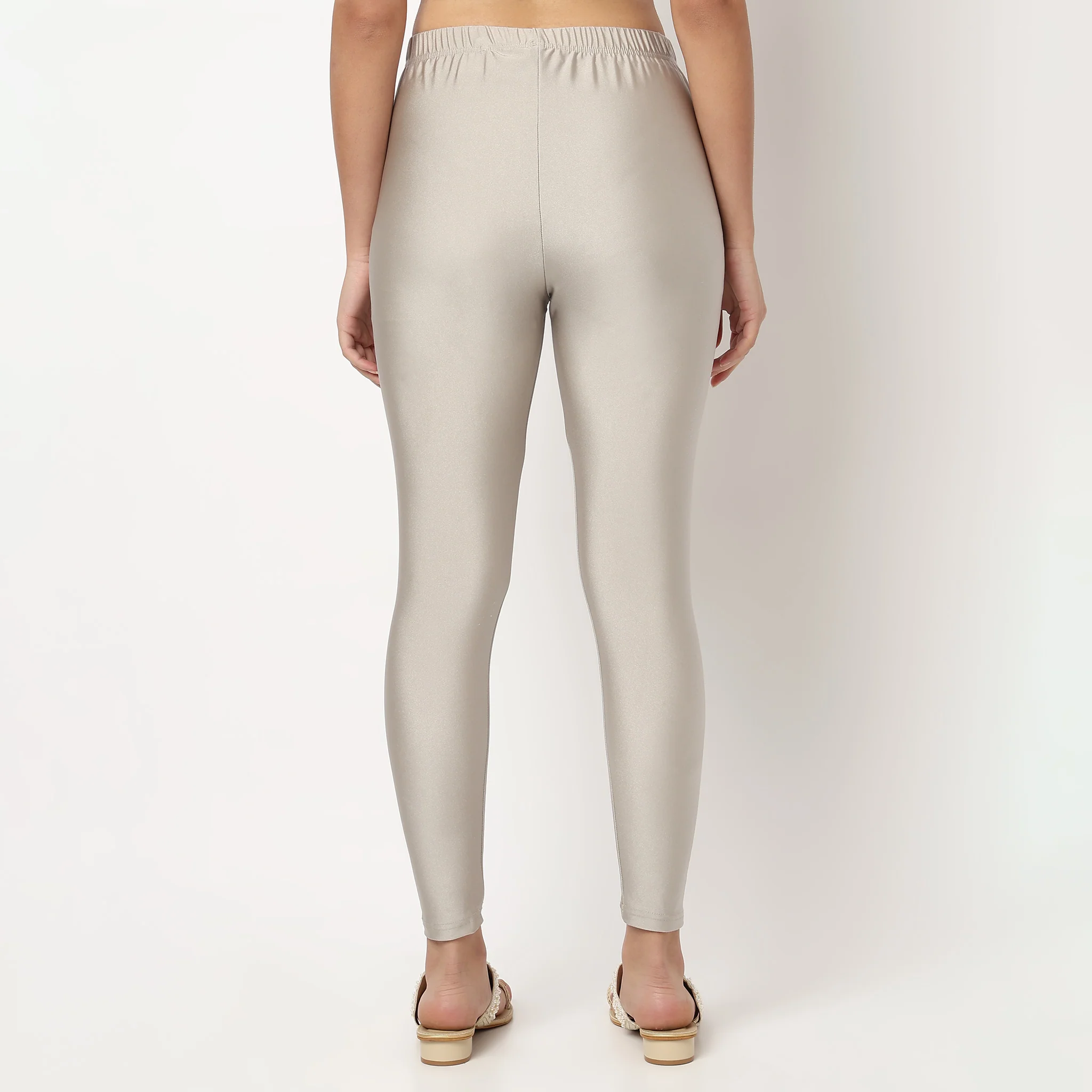 Ankle Length Metallic Leggings - Image 23