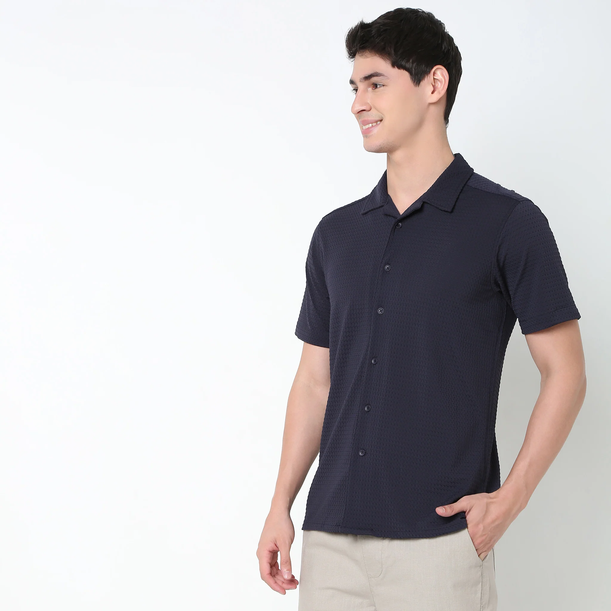Slim Fit Checkered Shirt - Image 5