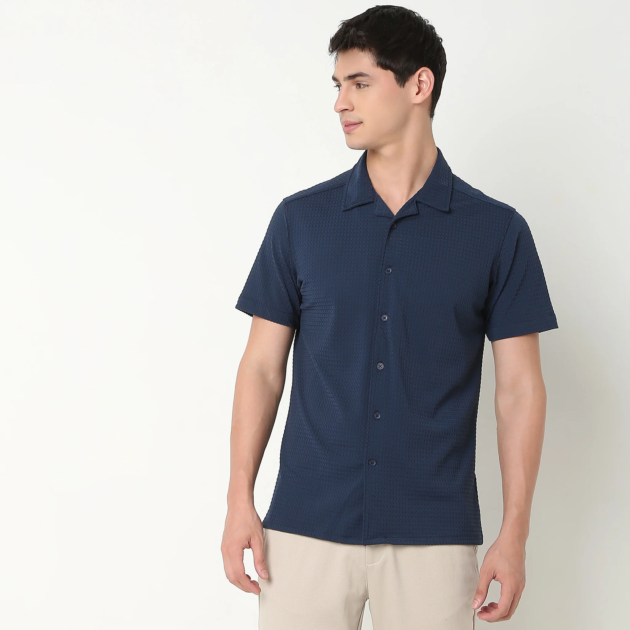 Slim Fit Checkered Shirt - Image 7