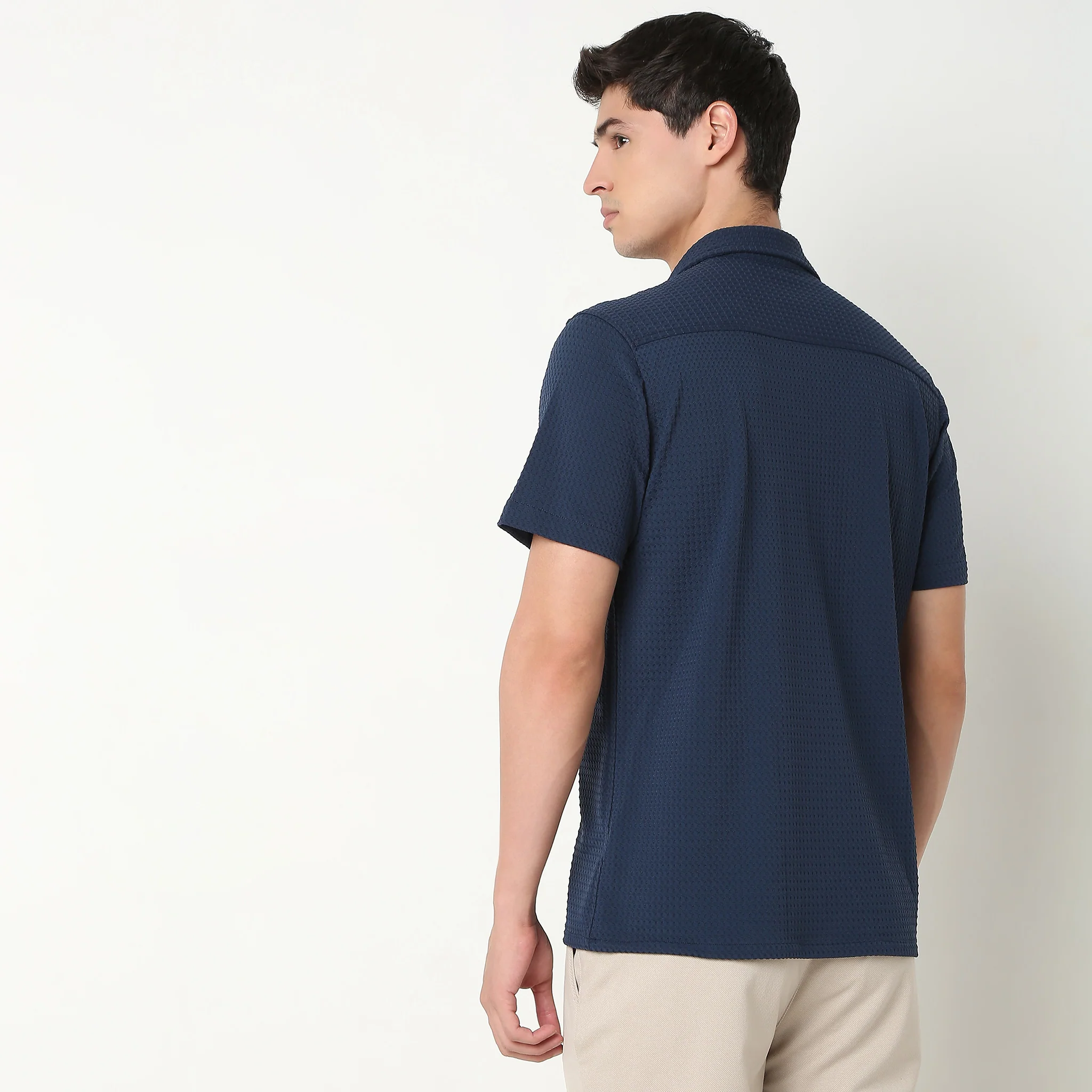 Slim Fit Checkered Shirt - Image 8