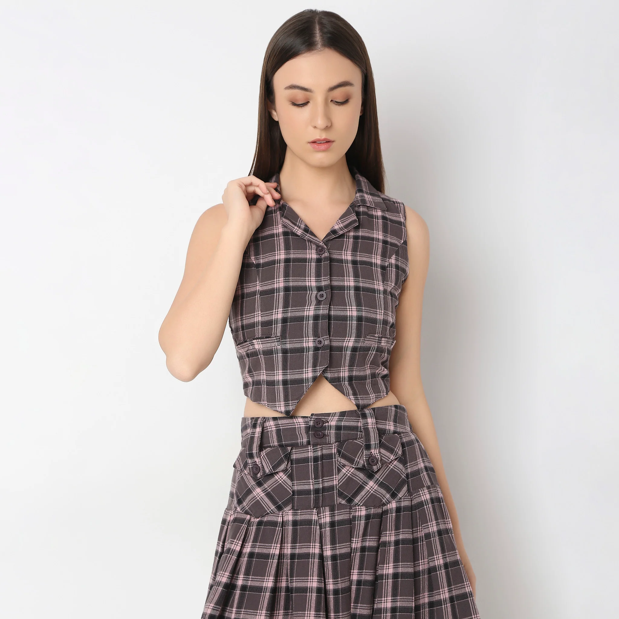 Slim Fit Checkered Shirt - Image 2