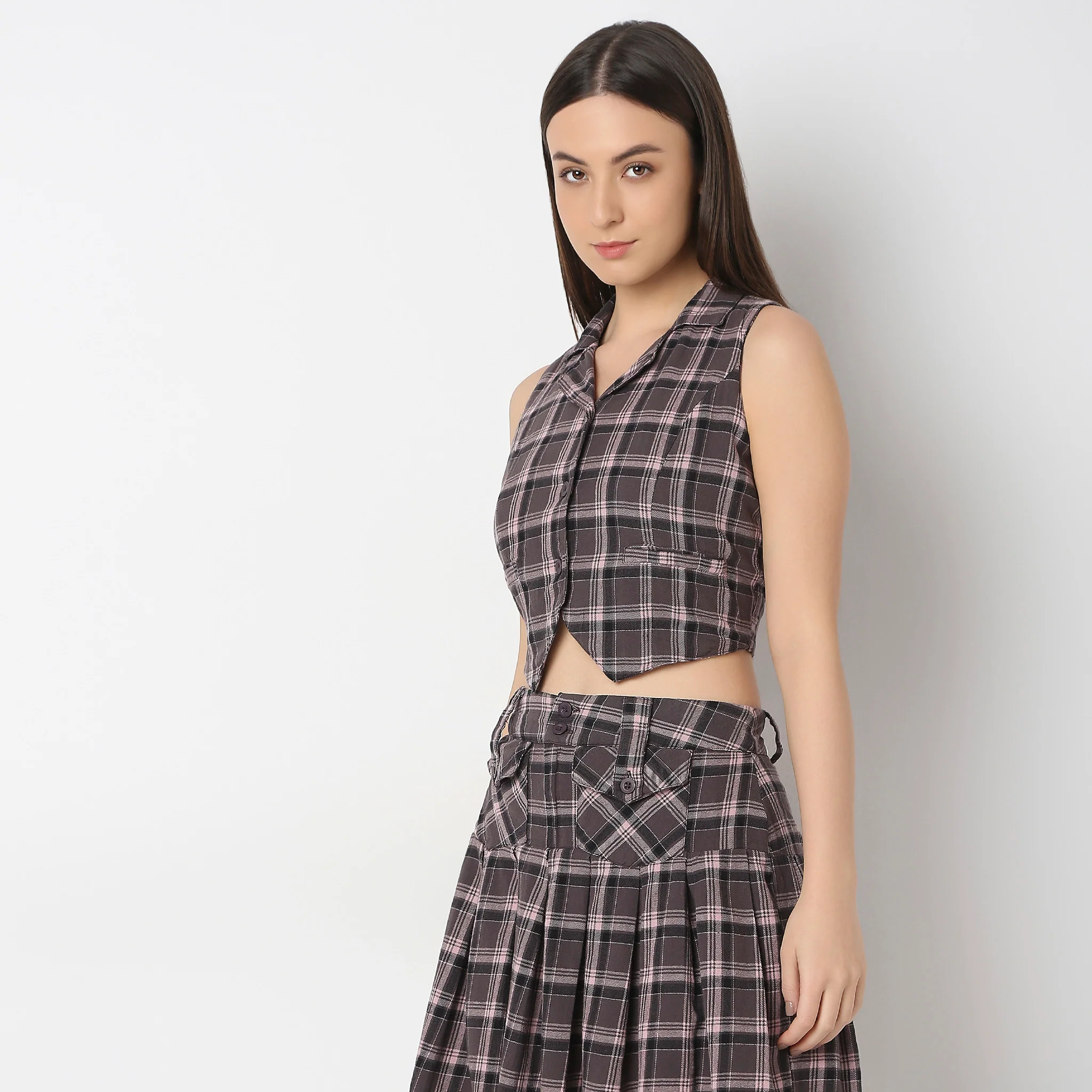 Slim Fit Checkered Shirt - Image 4