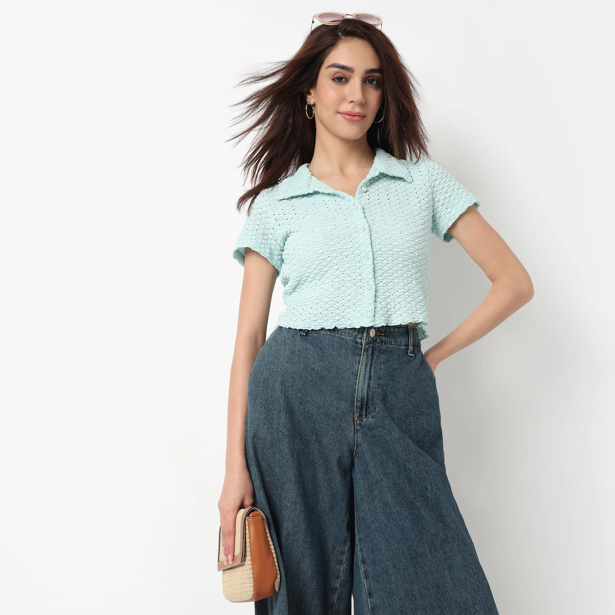 Slim Fit Cropped Betty Shirt - Image 2