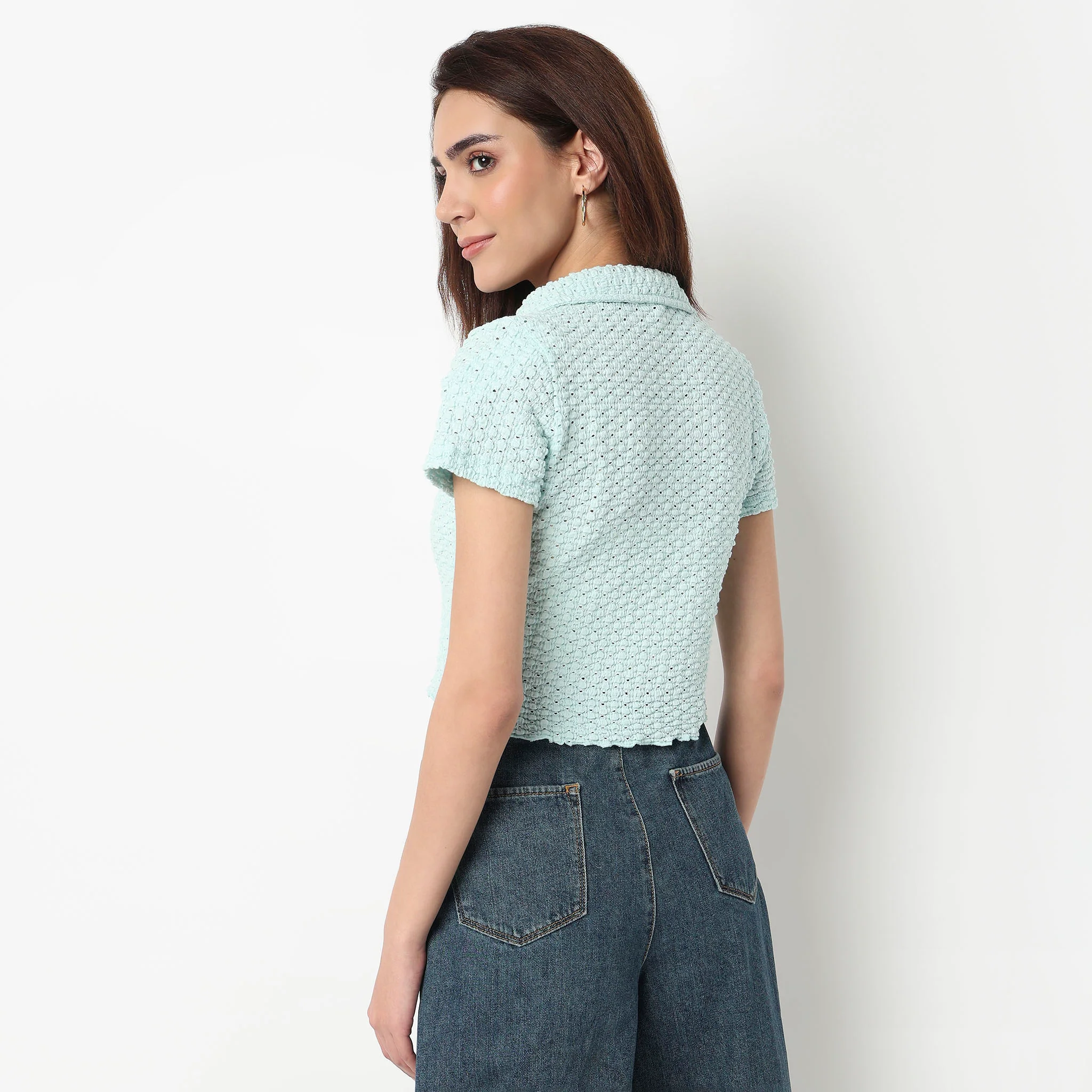 Slim Fit Cropped Betty Shirt - Image 3