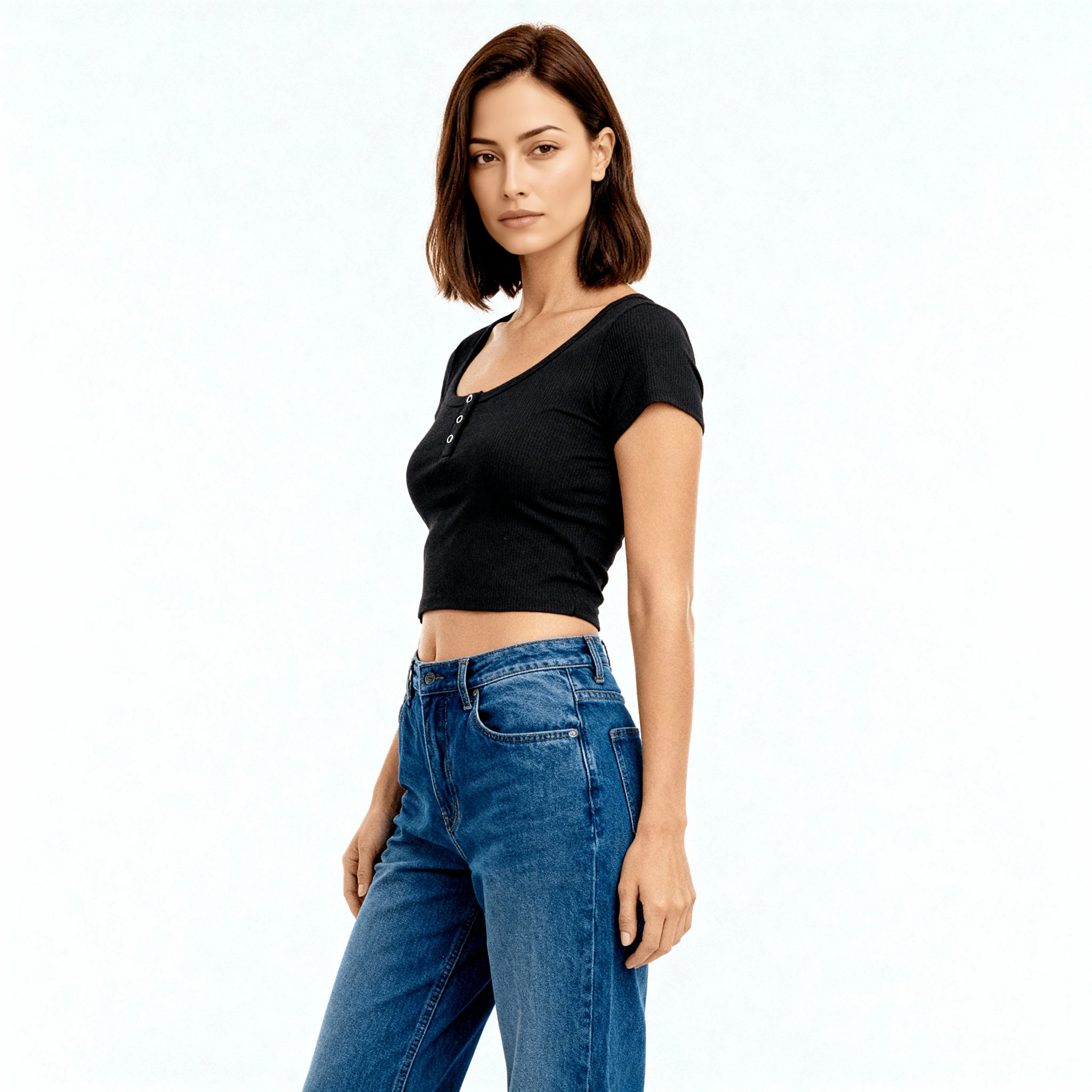 Slim Fit Cropped T-Shirt - Image 5