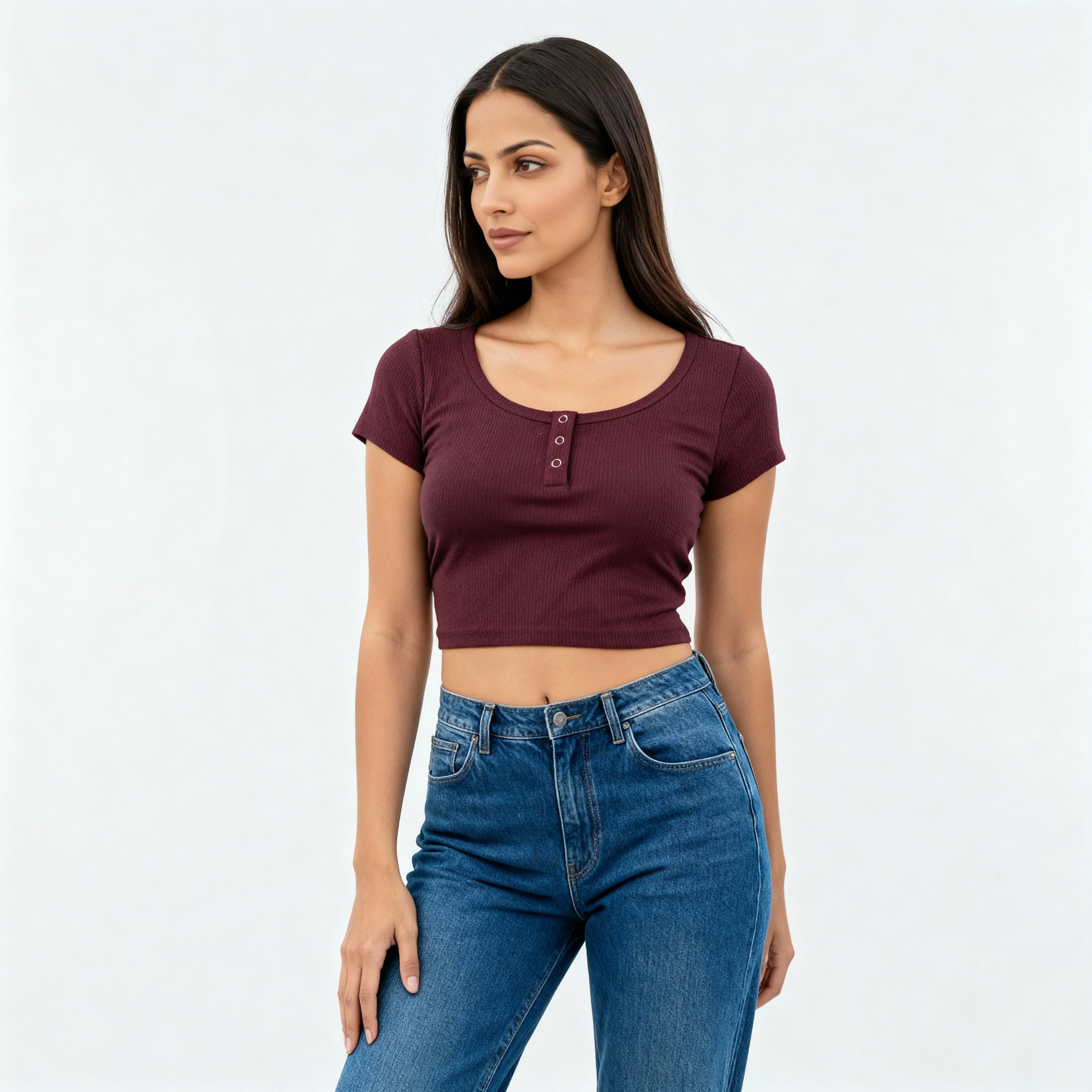 Slim Fit Cropped T-Shirt - Image 7