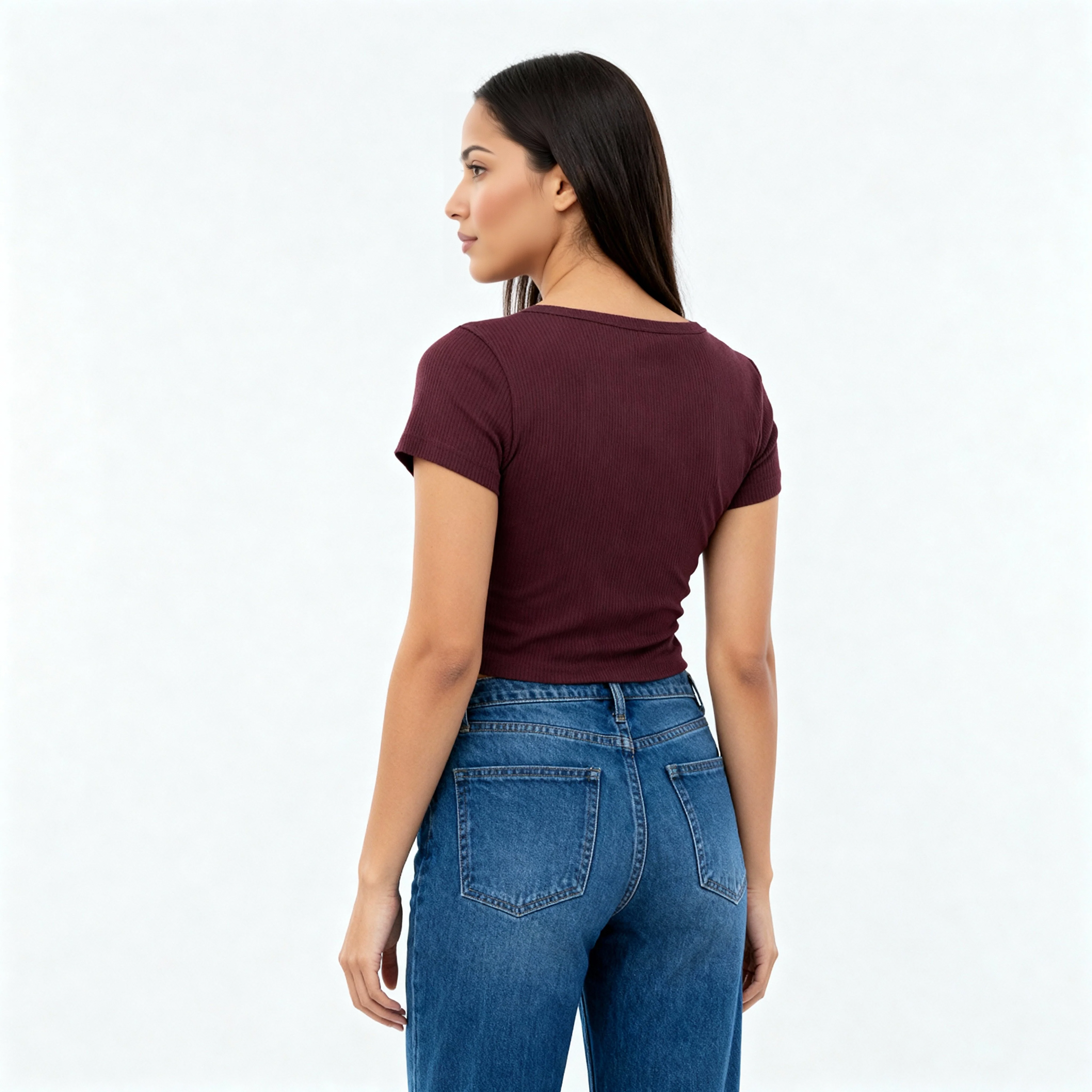 Slim Fit Cropped T-Shirt - Image 8