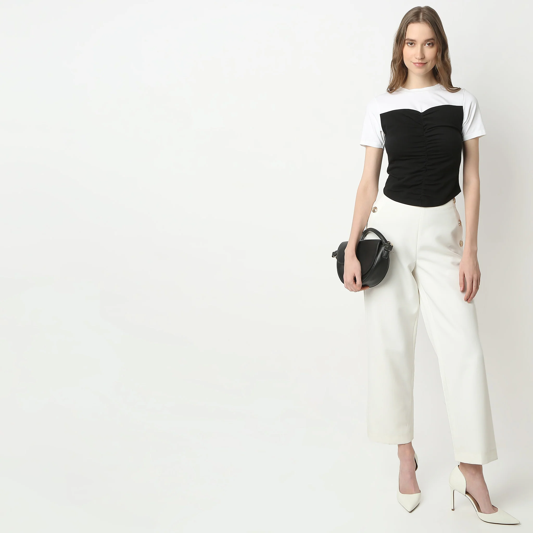 Slim Fit Cut And Sew Short Sleeve T-Shirt