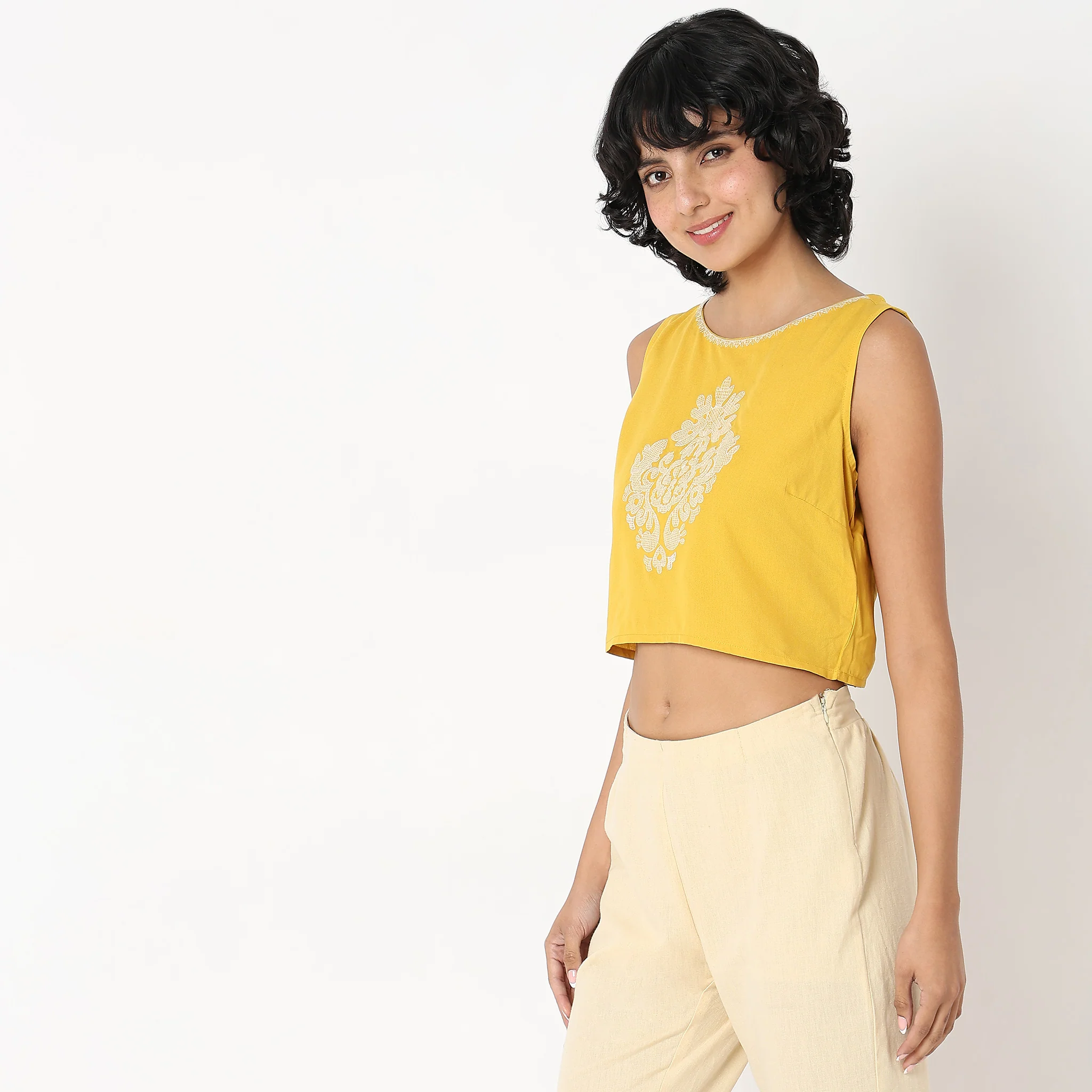 Slim Fit Embroidered Top - Image 5