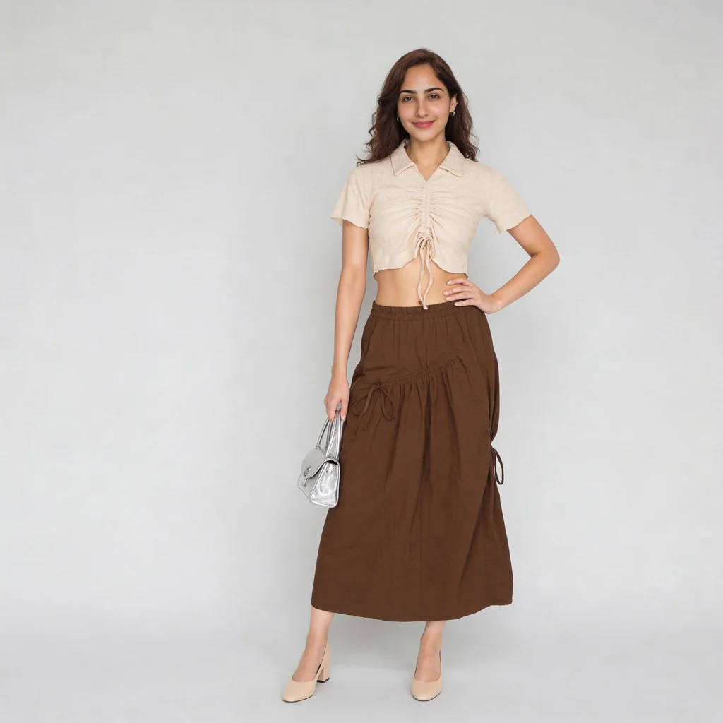 Slim Fit Front Ruched Top