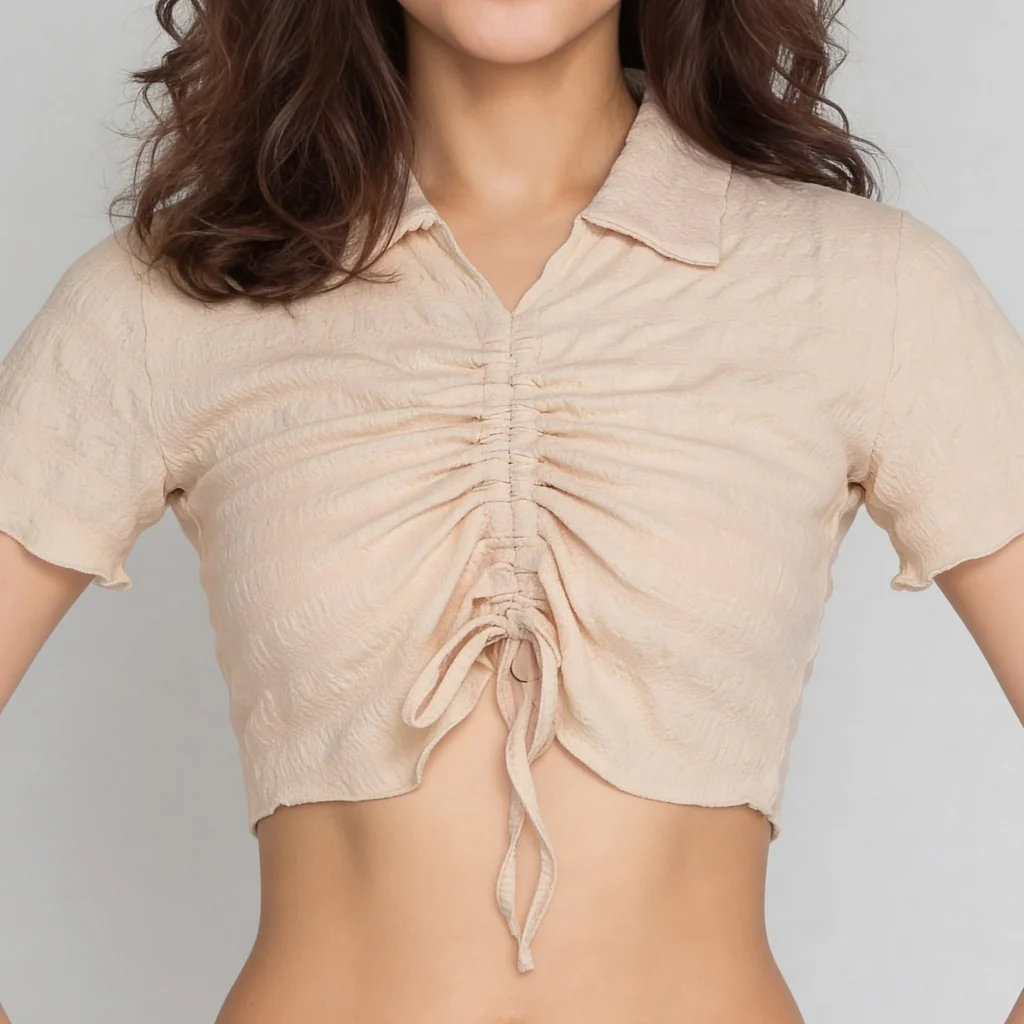 Slim Fit Front Ruched Top - Image 4