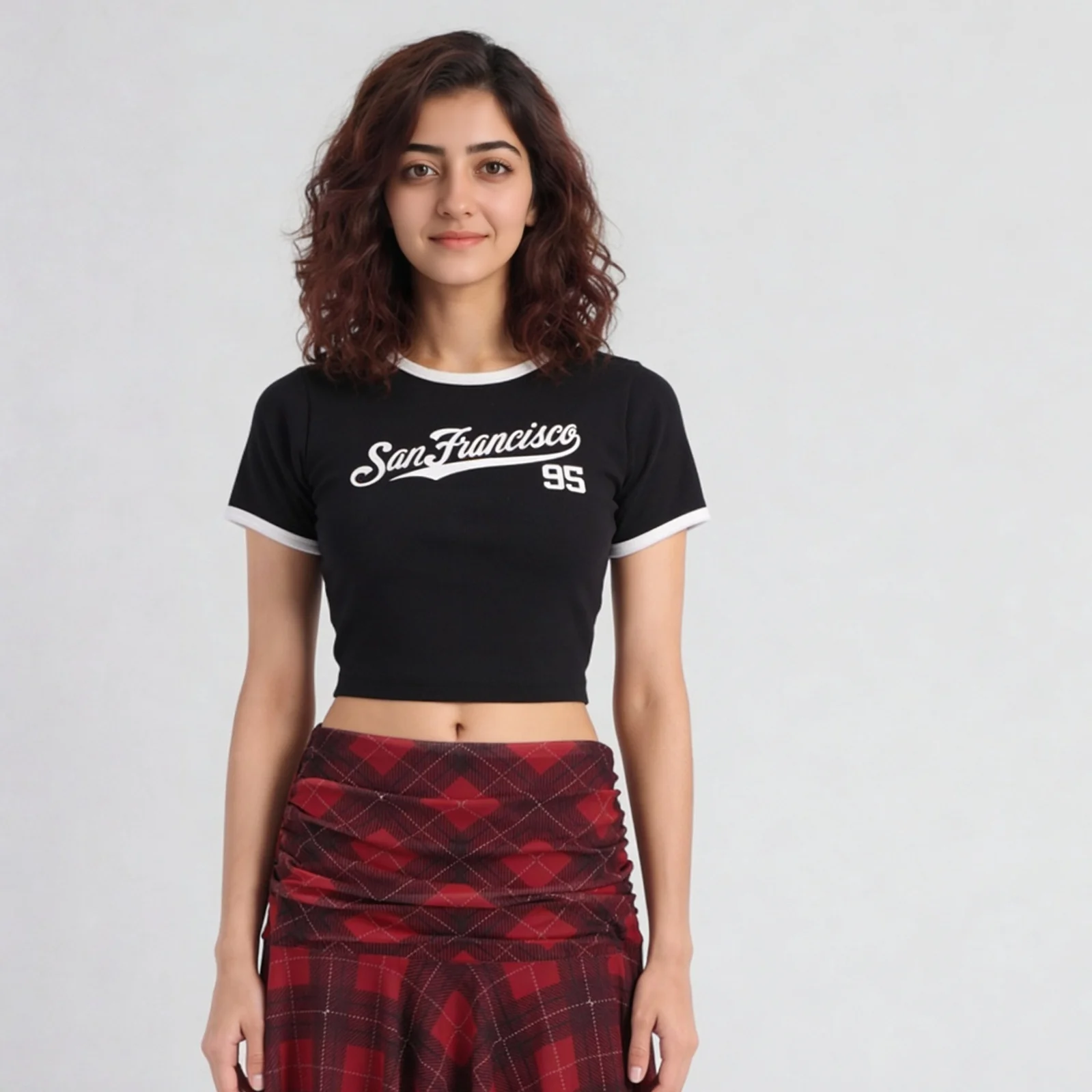 Slim Fit Graphic Crop T-Shirt - Image 2