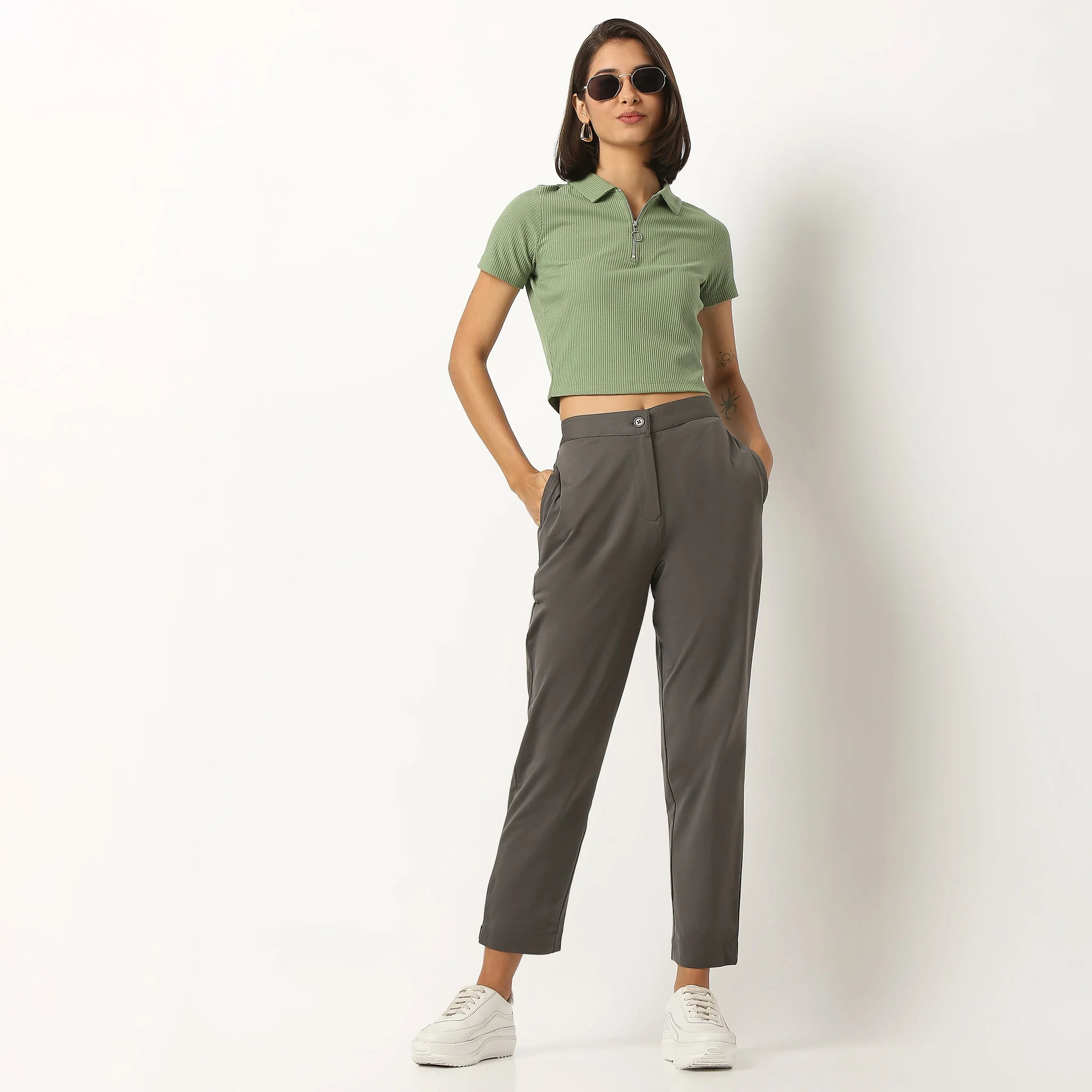 Air Dry Slim Fit High Rise Tapered Pant - Image 16