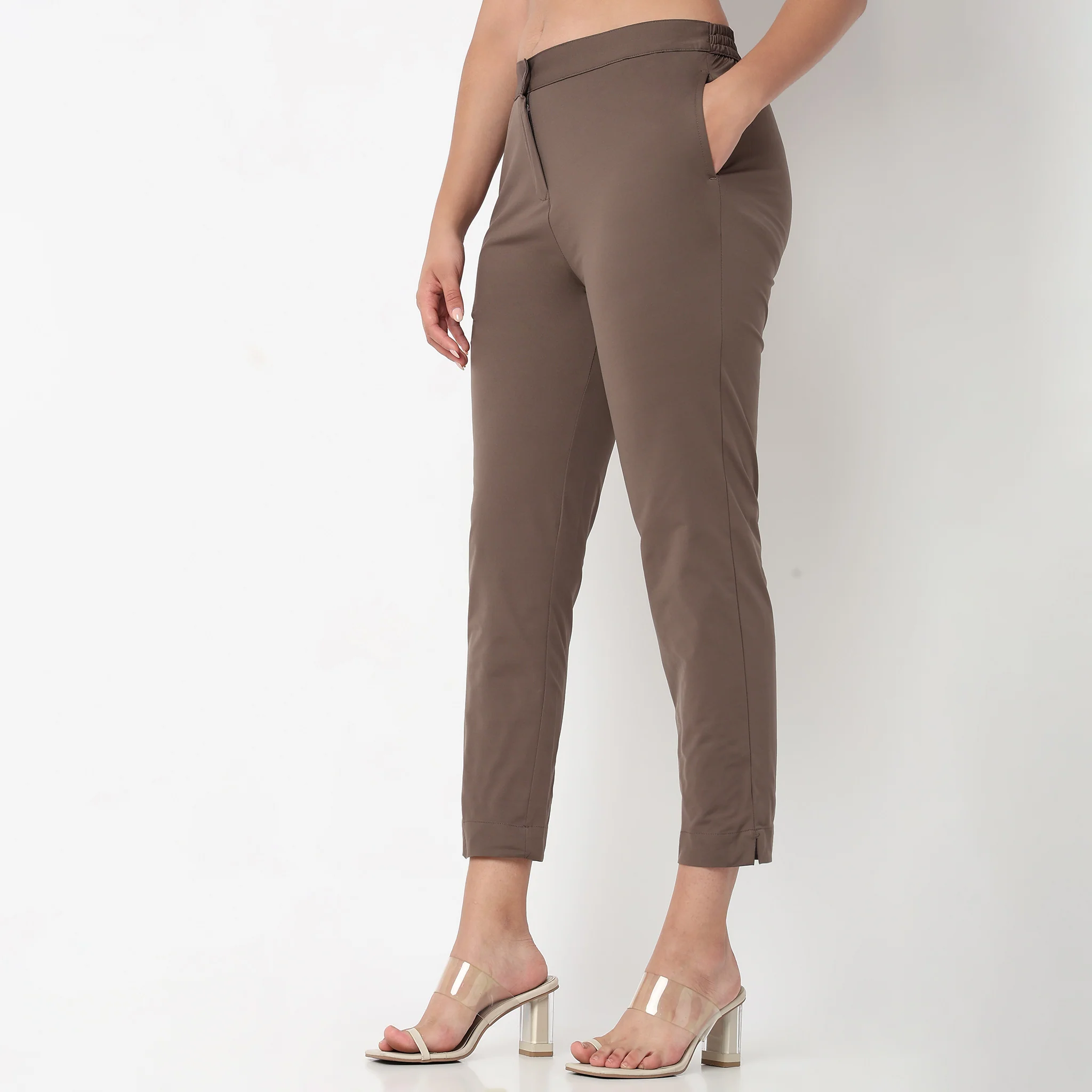 Air Dry Slim Fit High Rise Tapered Pant - Image 5
