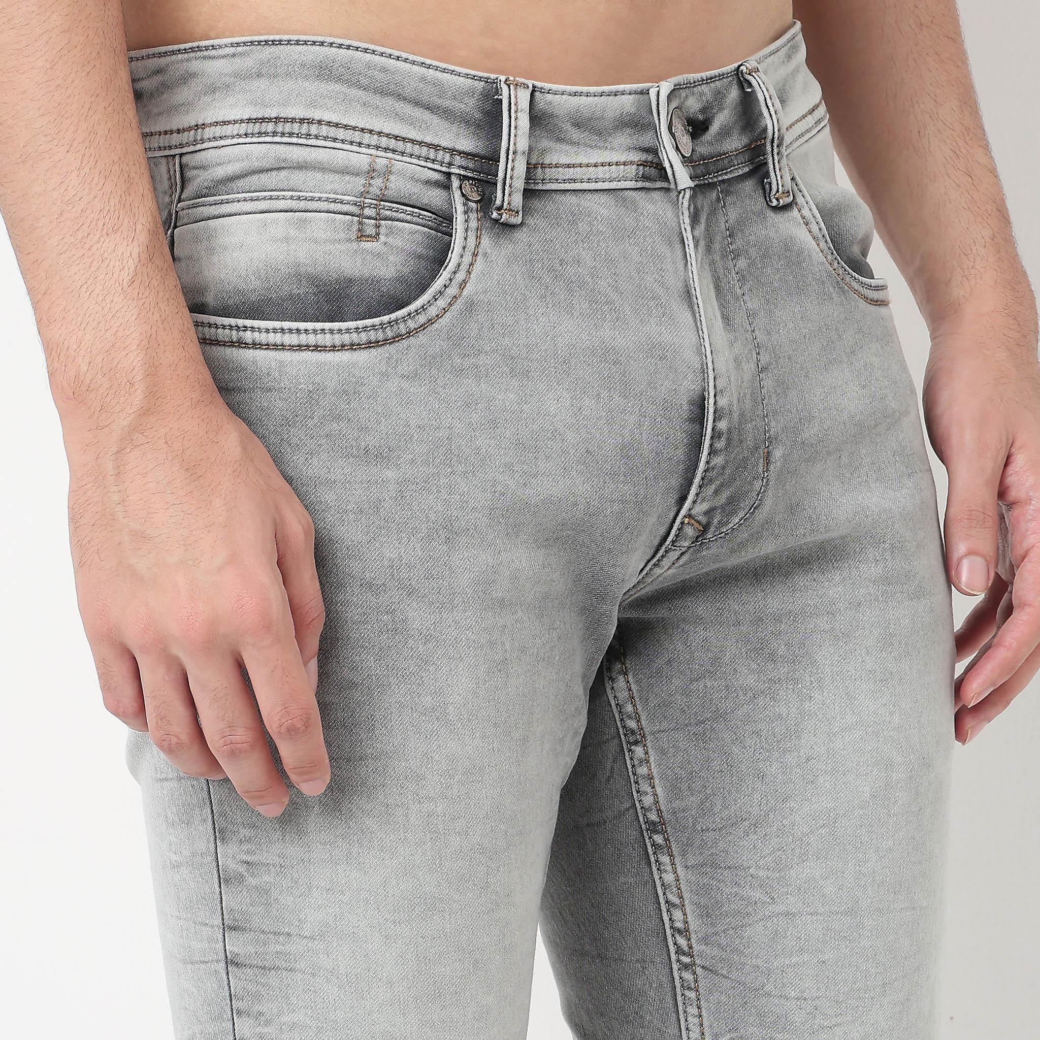 Ice wash Slim Fit Jeans - Image 4