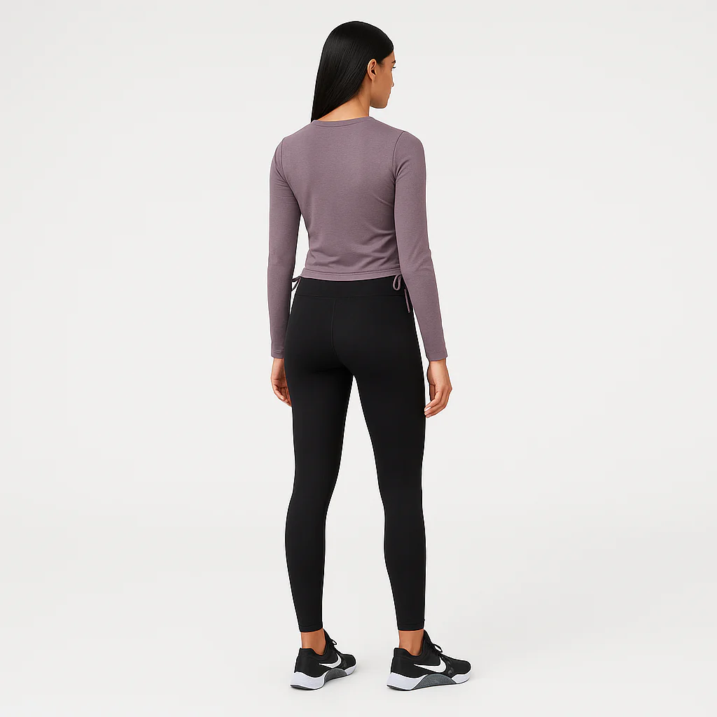 Slim Fit Jacket With Corset Panels and Side Ruching - Image 3