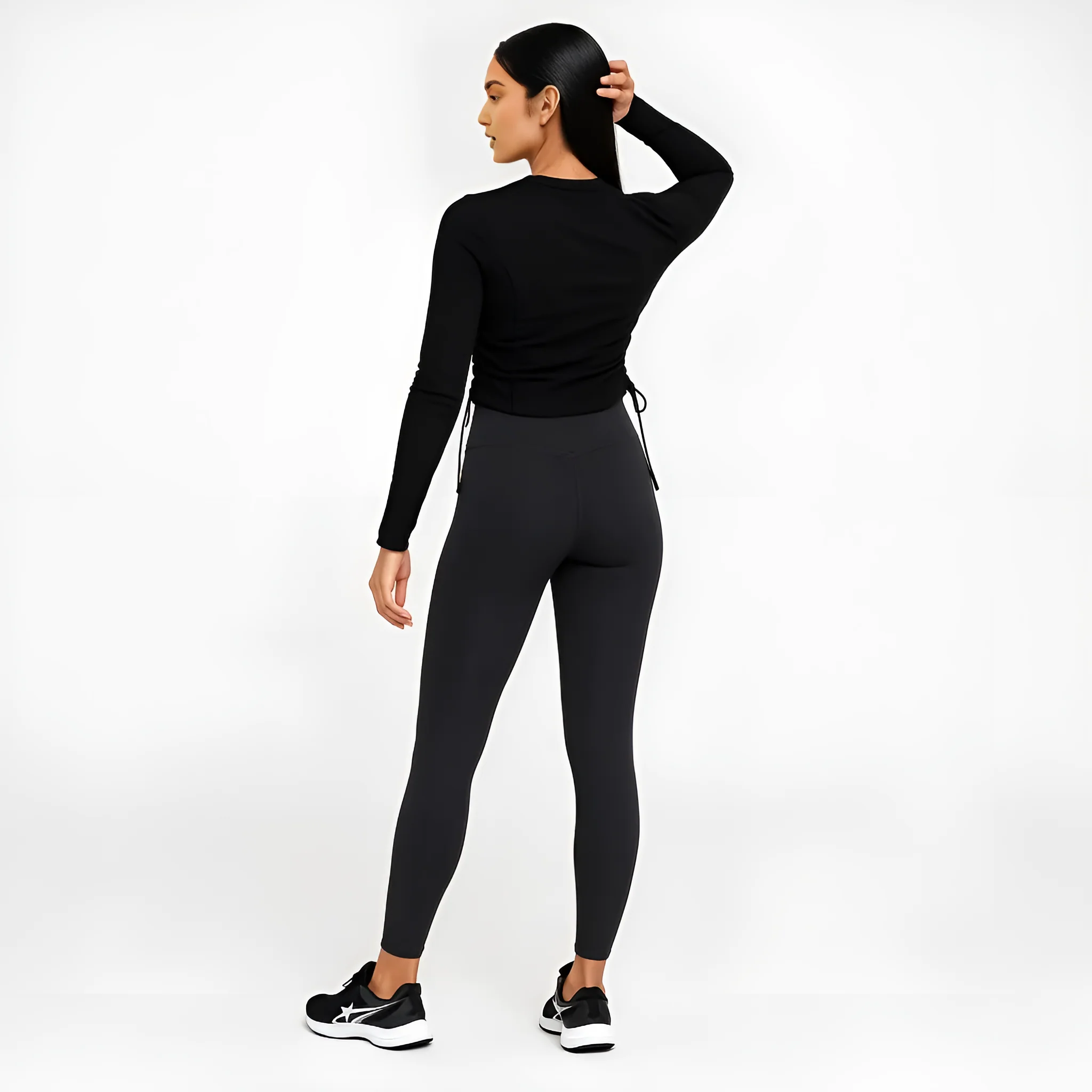 Slim Fit Jacket With Corset Panels and Side Ruching - Image 9