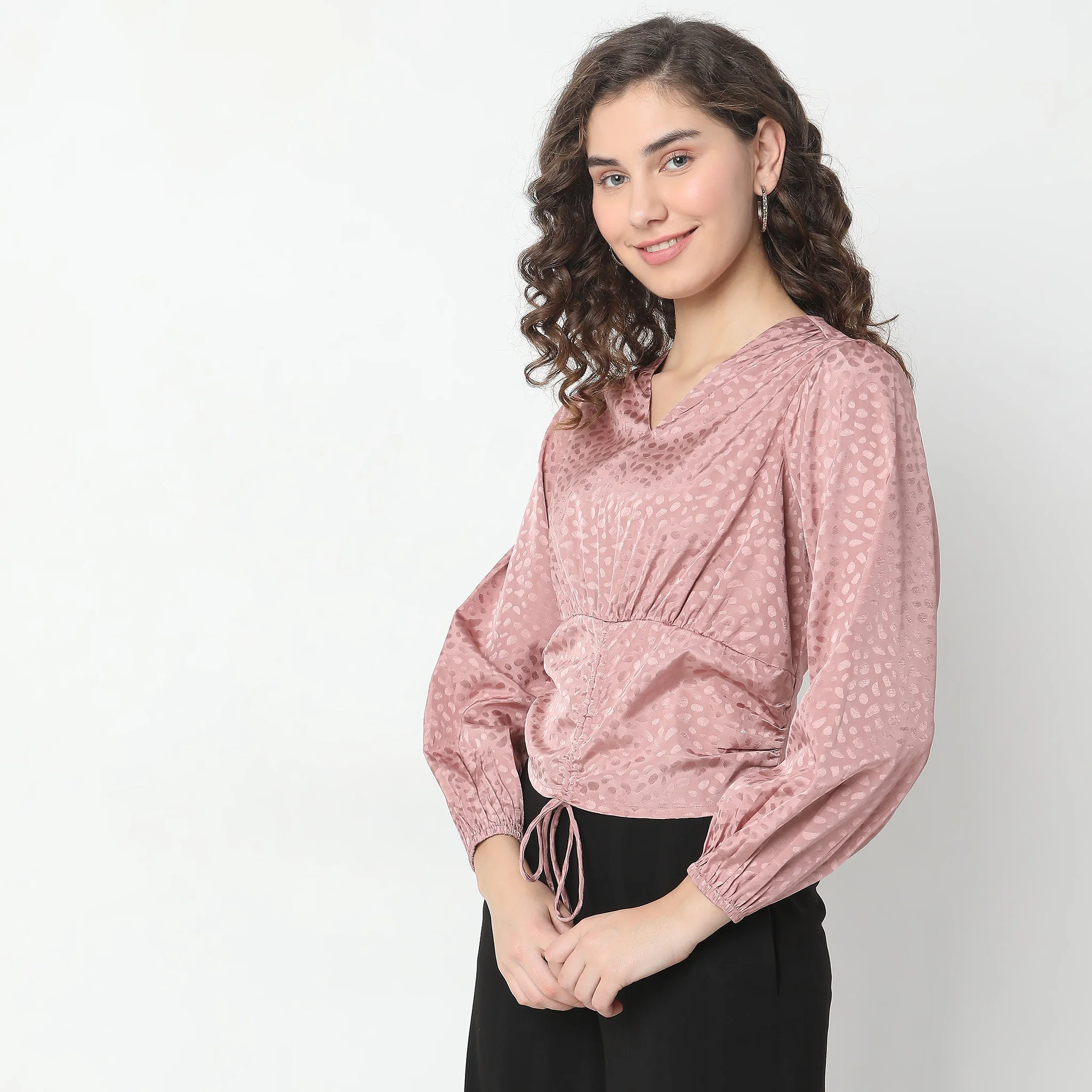 Slim Fit Jacquard Top - Image 10