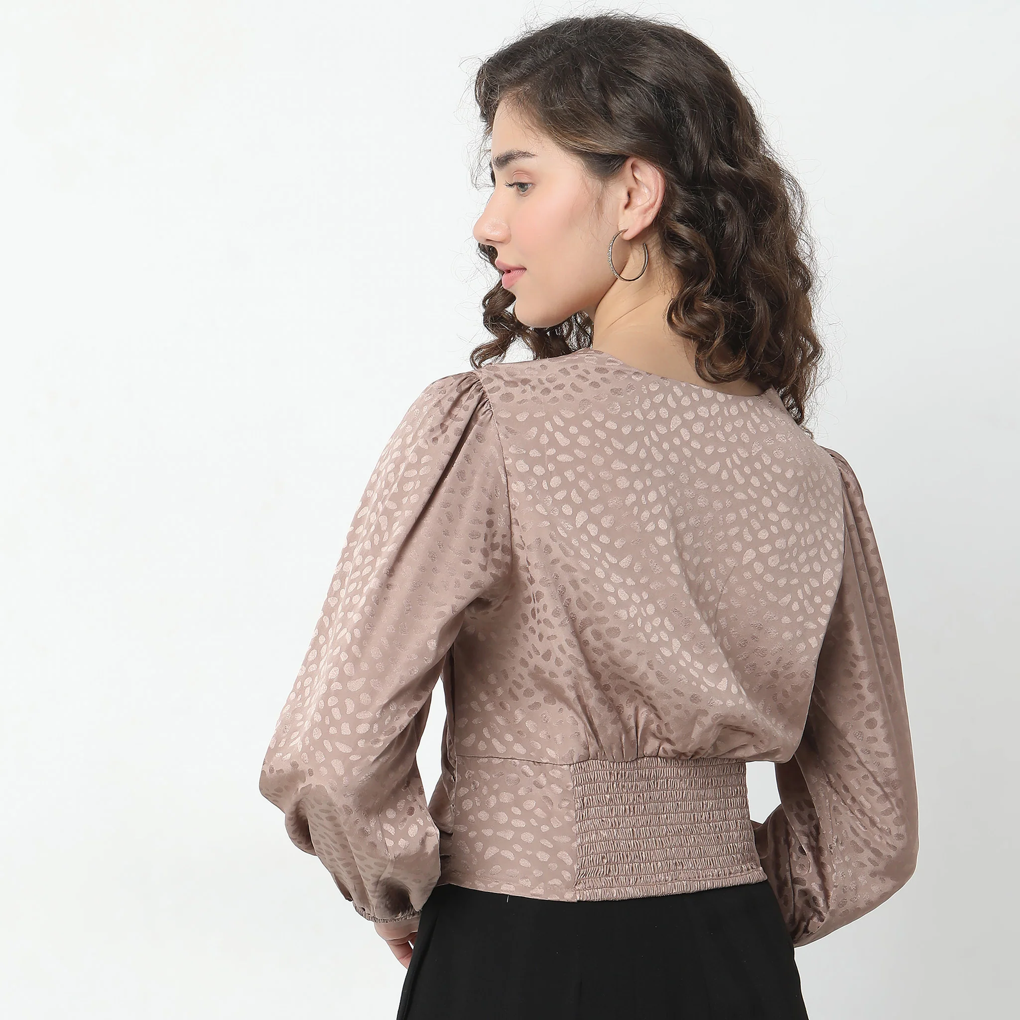 Slim Fit Jacquard Top - Image 3