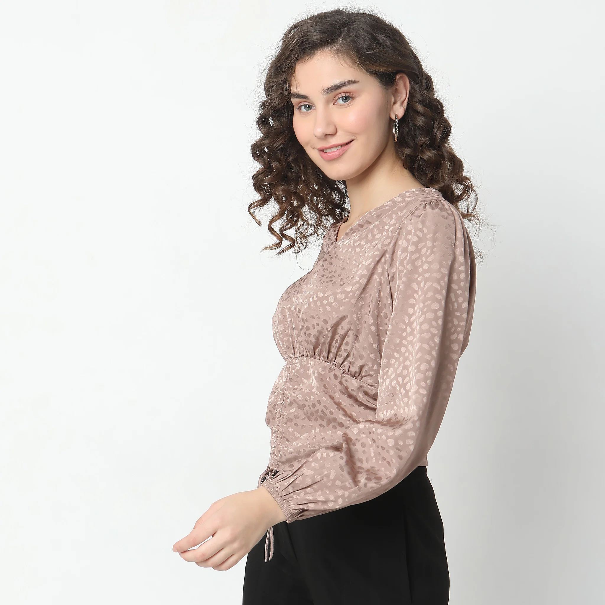 Slim Fit Jacquard Top - Image 5