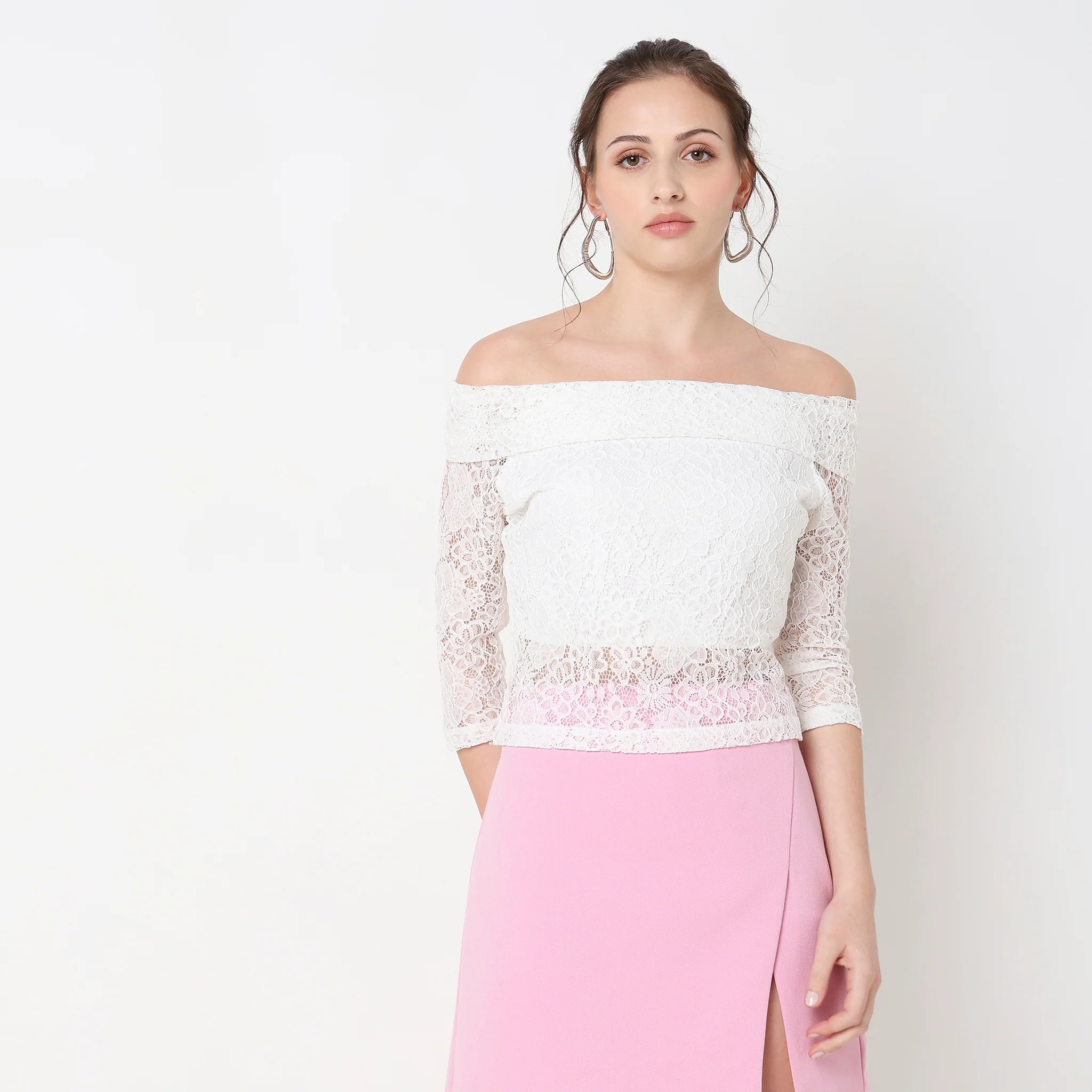 Slim Fit Lace Top - Image 2