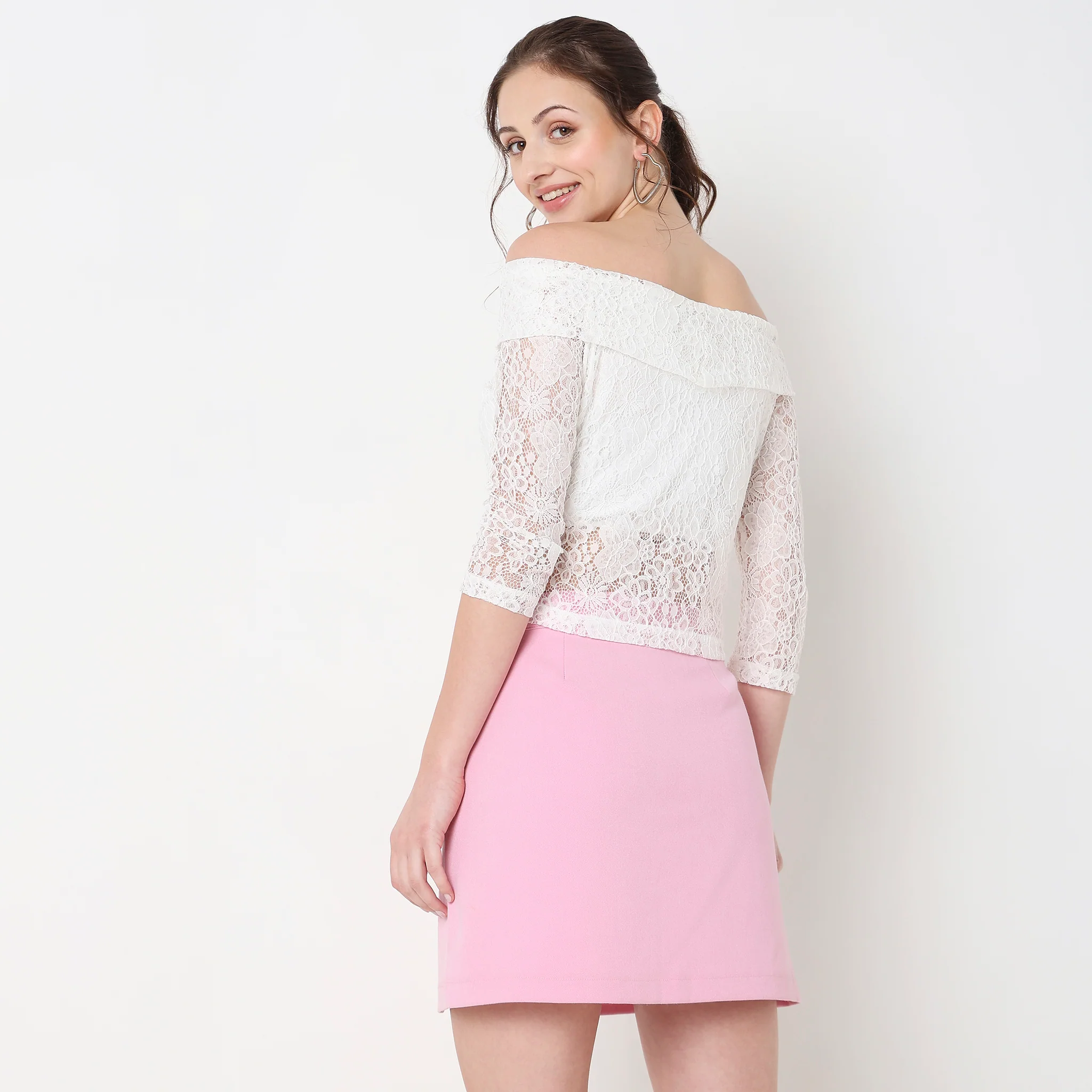 Slim Fit Lace Top - Image 3