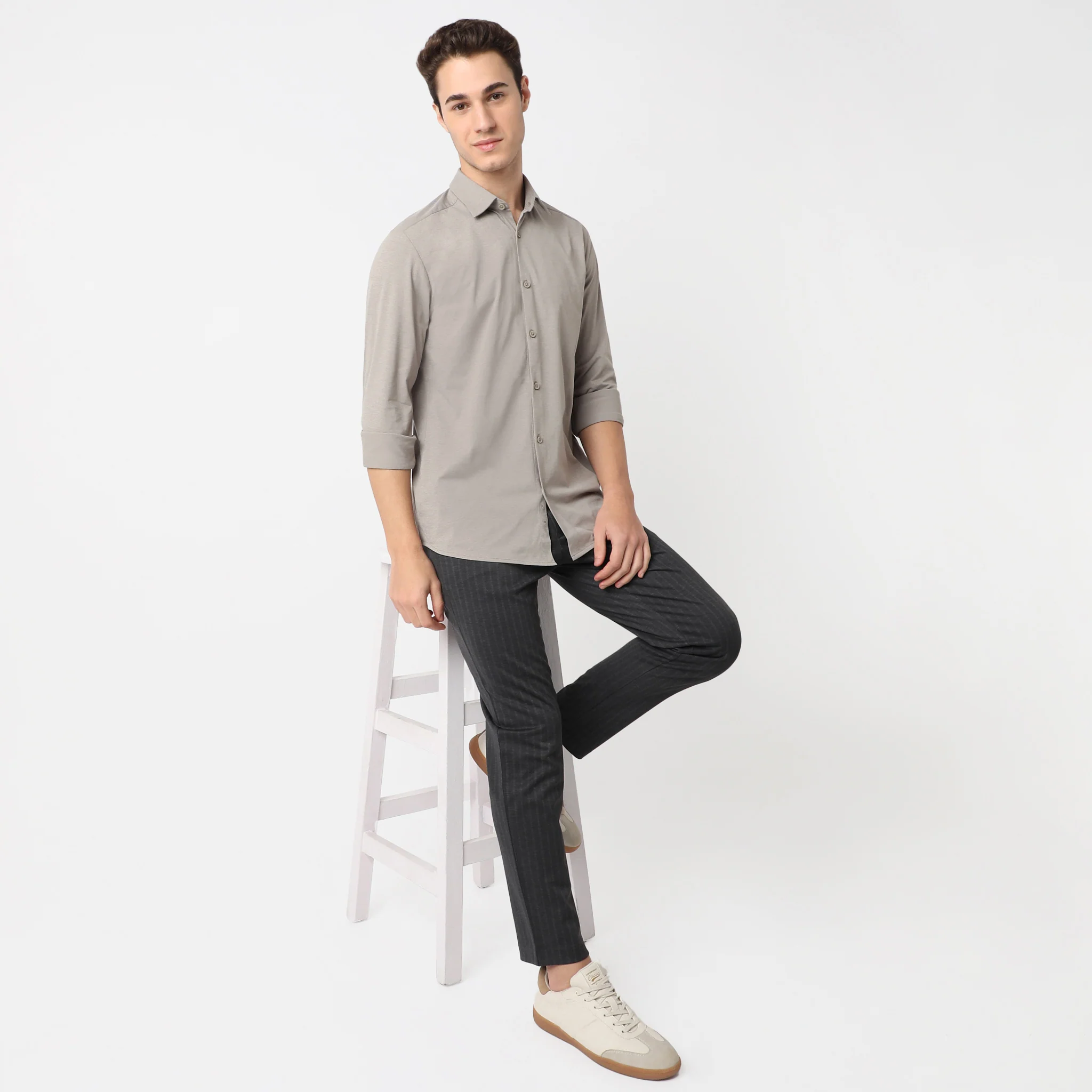 Travelator™ 2025 Shirt - 4-Way Ultra Stretch Slim Fit Wash & Wear - "Zero Top Stitch" - Saville Row Finish Full Sleeves- Made For Travel - Image 11
