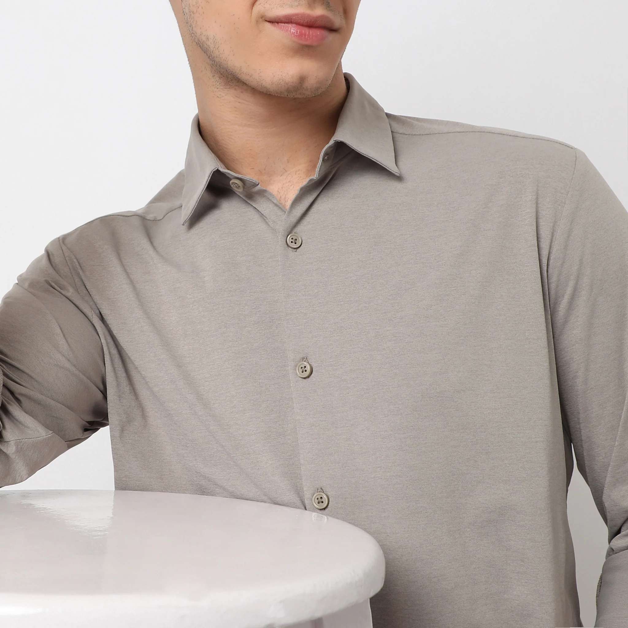 Travelator™ 2025 Shirt - 4-Way Ultra Stretch Slim Fit Wash & Wear - "Zero Top Stitch" - Saville Row Finish Full Sleeves- Made For Travel - Image 14