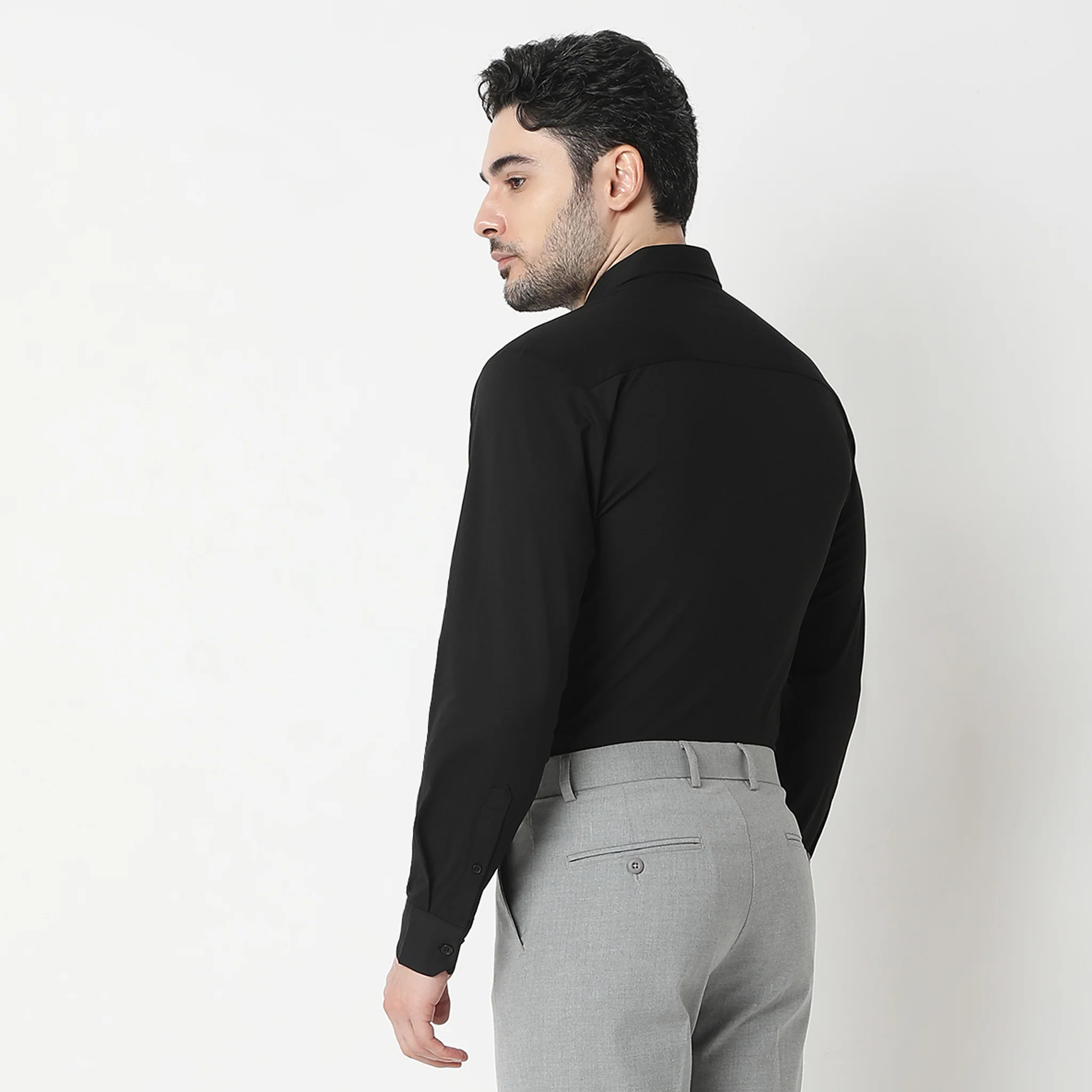 Travelator™ 2025 Shirt - 4-Way Ultra Stretch Slim Fit Wash & Wear - "Zero Top Stitch" - Saville Row Finish Full Sleeves- Made For Travel - Image 18