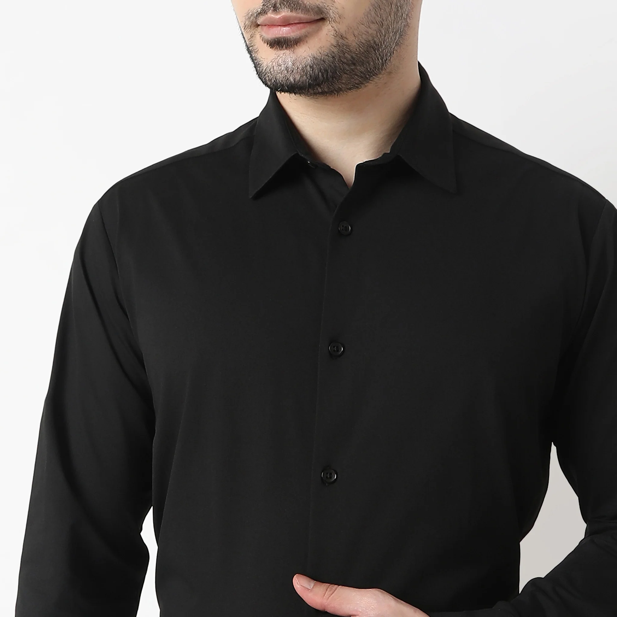Travelator™ 2025 Shirt - 4-Way Ultra Stretch Slim Fit Wash & Wear - "Zero Top Stitch" - Saville Row Finish Full Sleeves- Made For Travel - Image 19