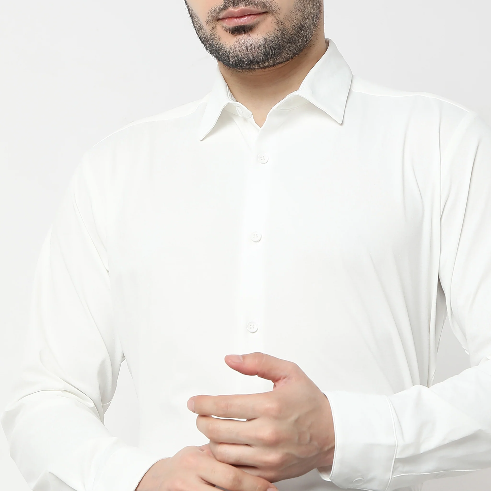 Travelator™ 2025 Shirt - 4-Way Ultra Stretch Slim Fit Wash & Wear - "Zero Top Stitch" - Saville Row Finish Full Sleeves- Made For Travel - Image 24