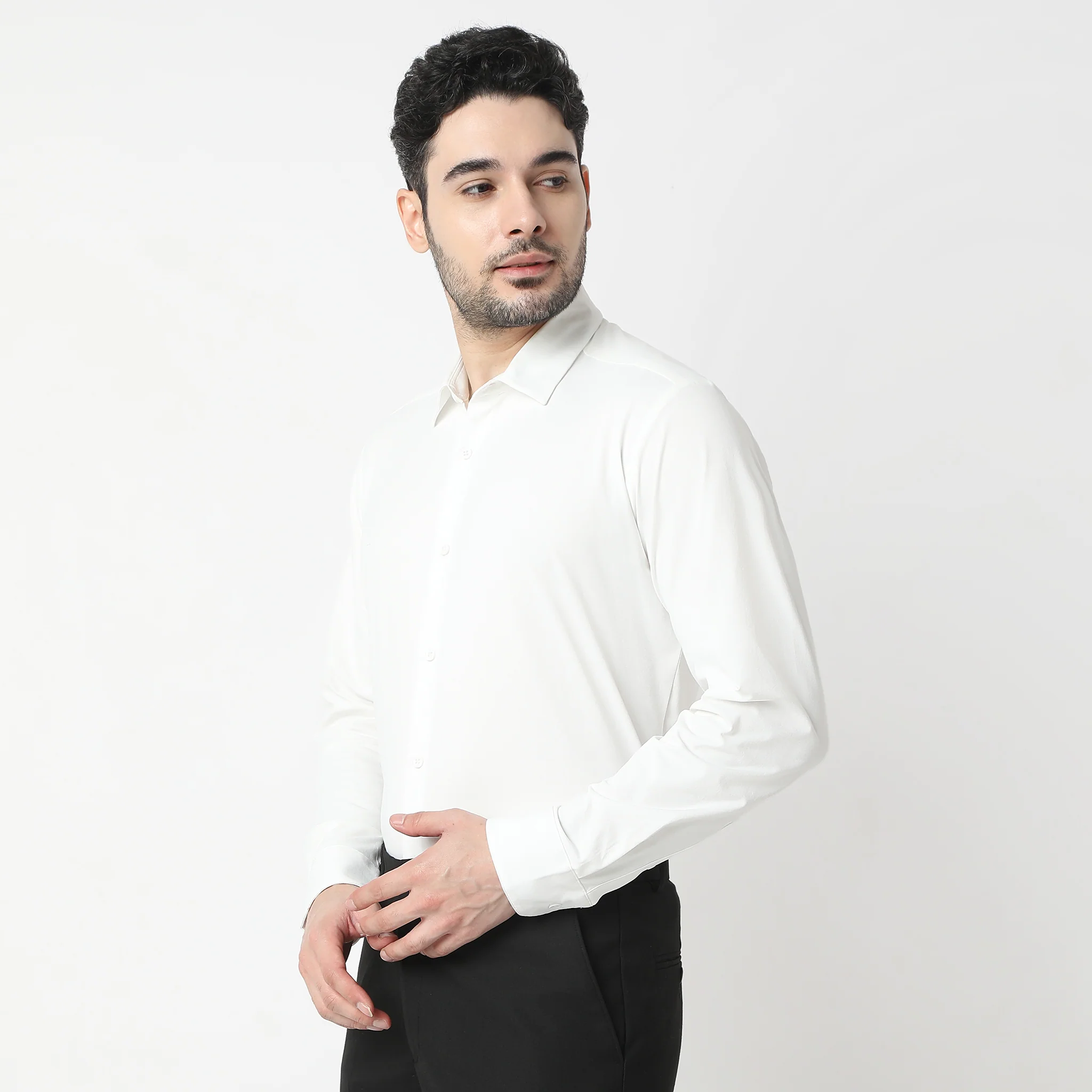 Travelator™ 2025 Shirt - 4-Way Ultra Stretch Slim Fit Wash & Wear - "Zero Top Stitch" - Saville Row Finish Full Sleeves- Made For Travel - Image 25