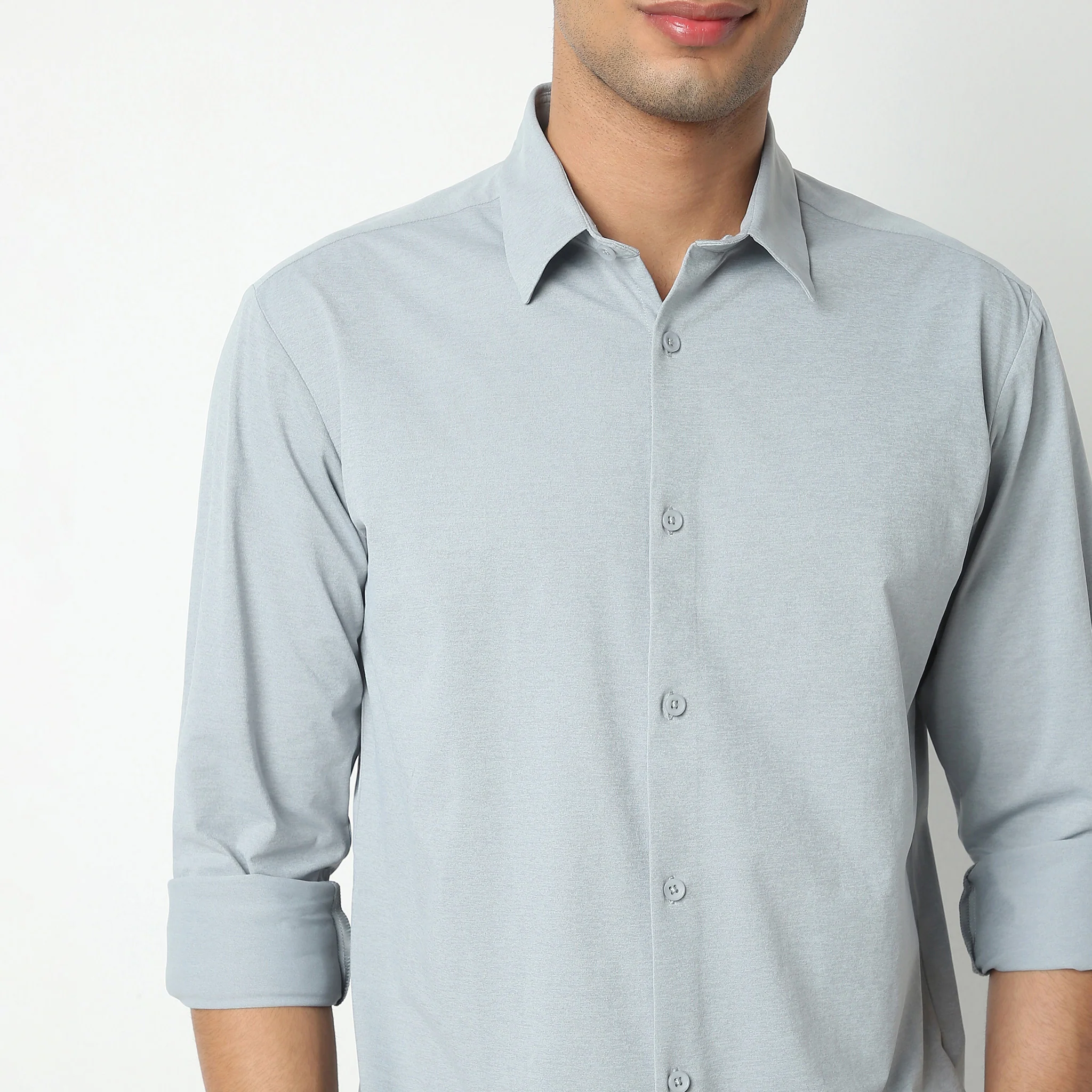 Travelator™ 2025 Shirt - 4-Way Ultra Stretch Slim Fit Wash & Wear - "Zero Top Stitch" - Saville Row Finish Full Sleeves- Made For Travel - Image 34