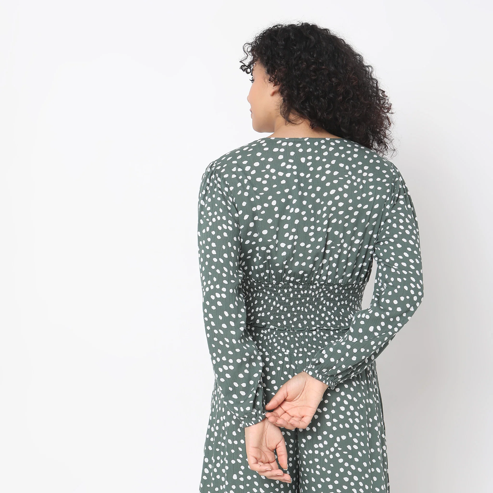 Slim Fit Polka Dot Top - Image 3