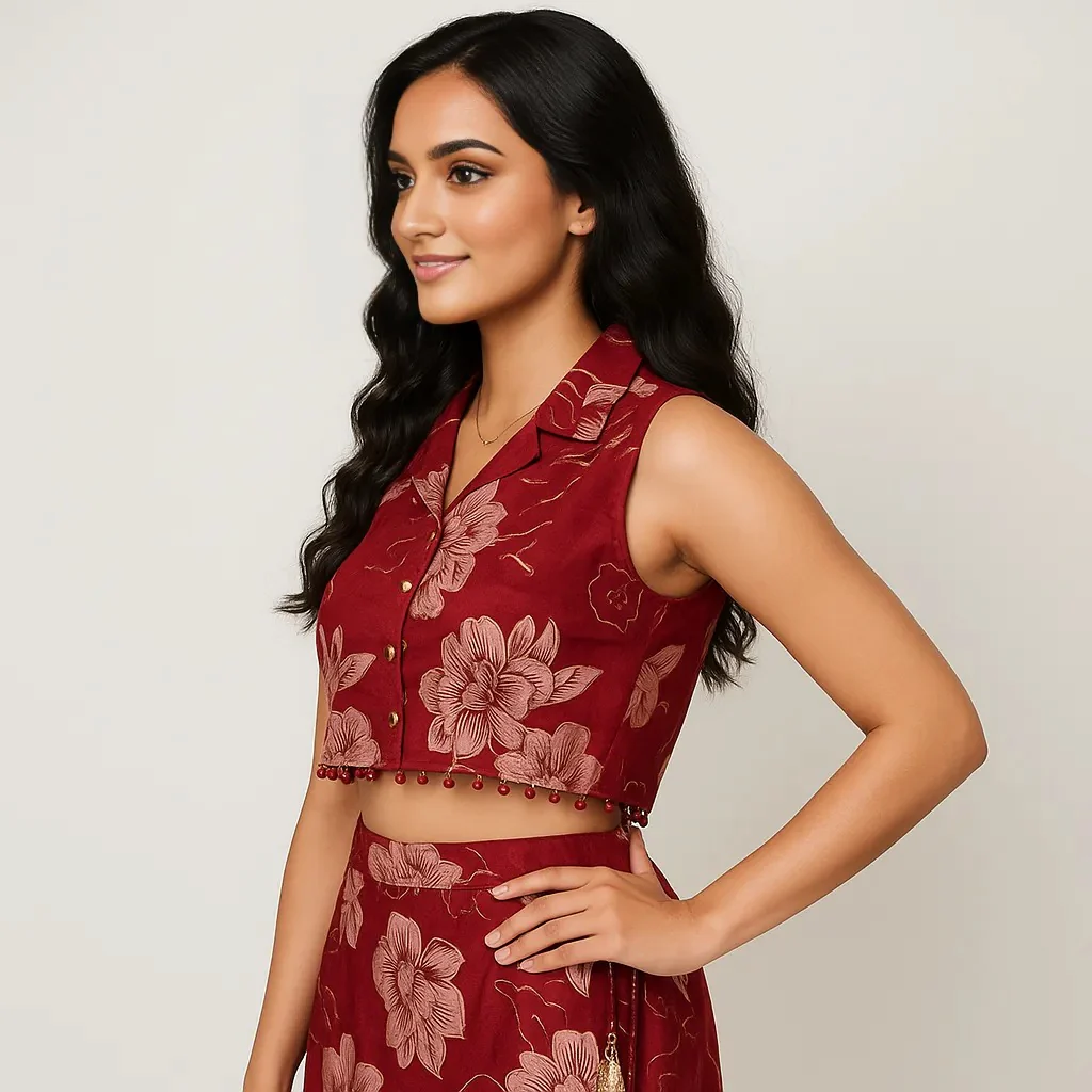Slim Fit Printed Crop Top - Image 5