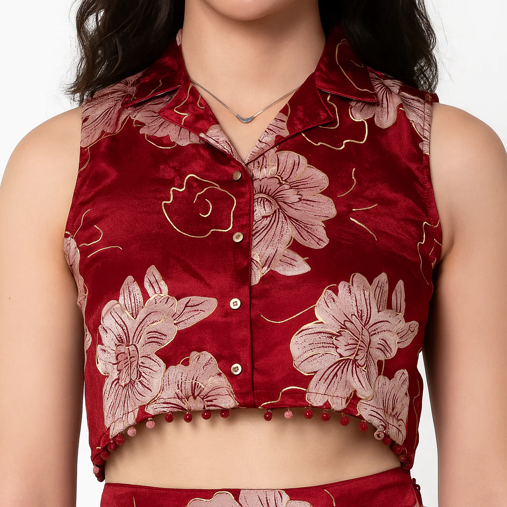 Slim Fit Printed Crop Top - Image 6