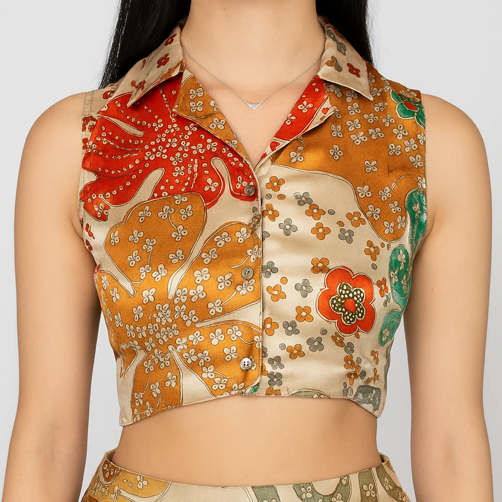 Slim Fit Printed Crop Top - Image 6