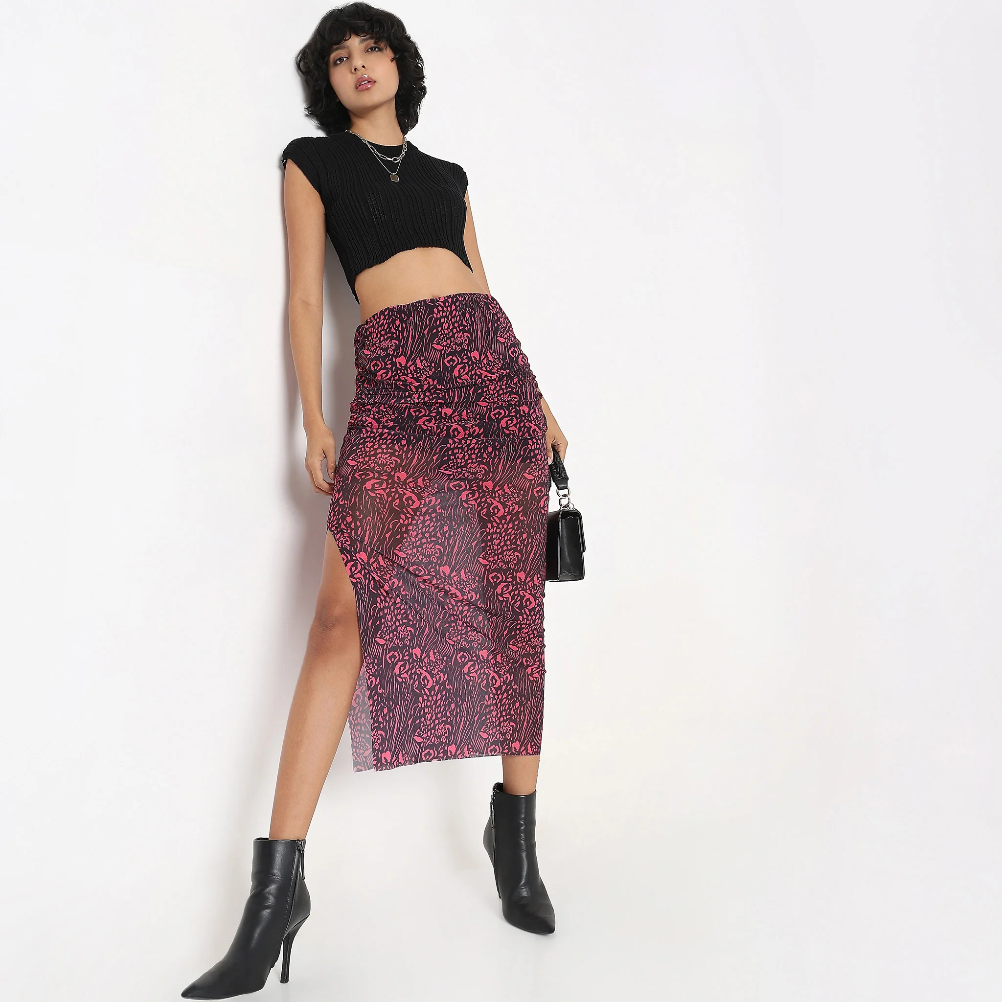Slim Fit Printed High Rise Skirt - Image 6