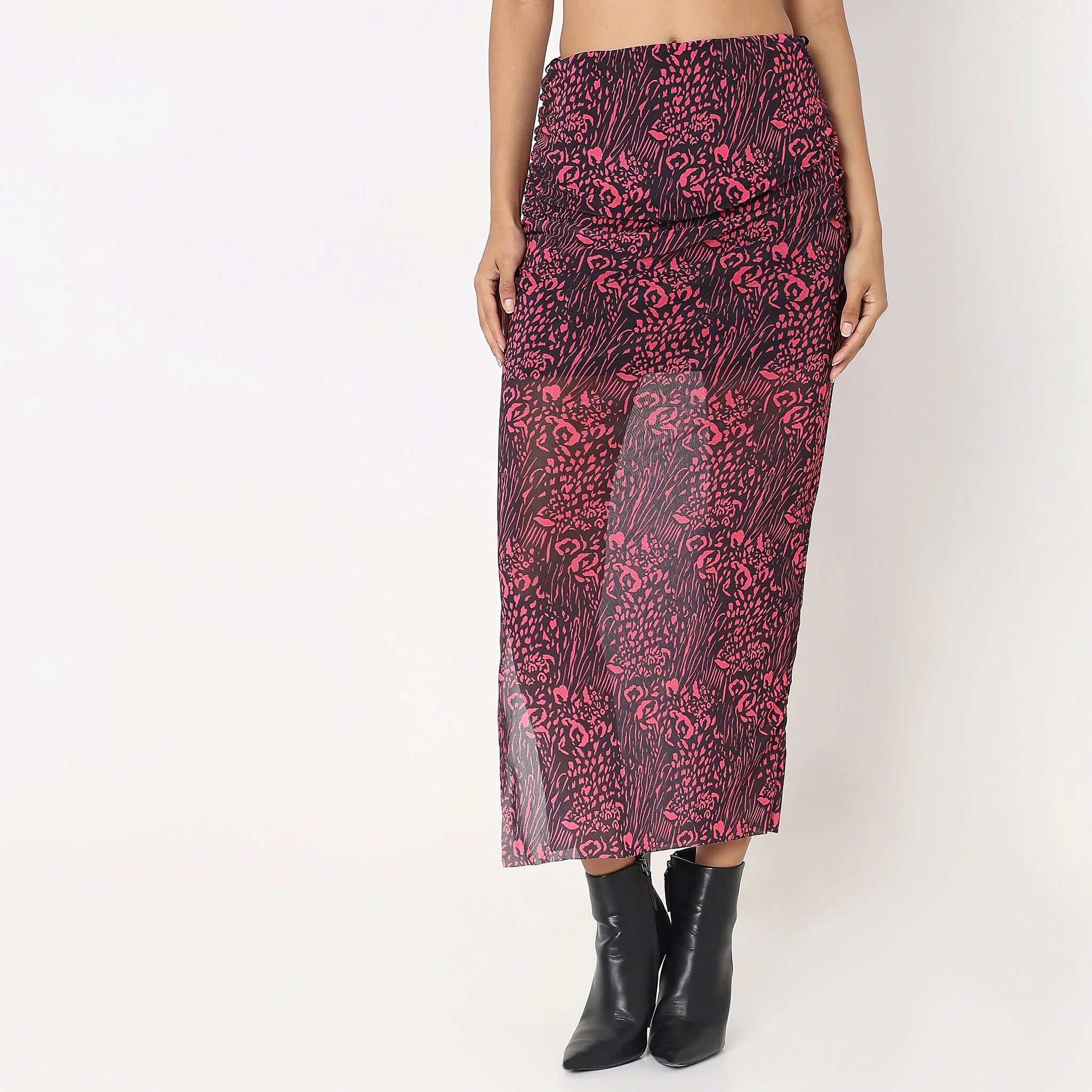 Slim Fit Printed High Rise Skirt - Image 7
