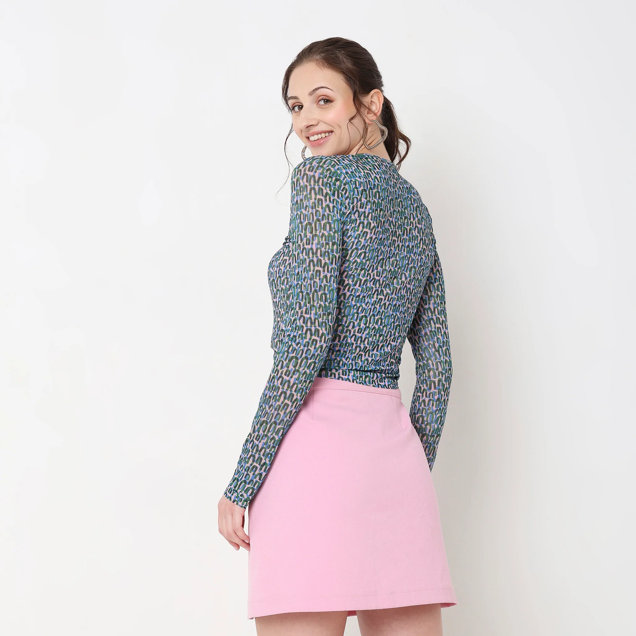 Slim Fit Printed Top - Image 3