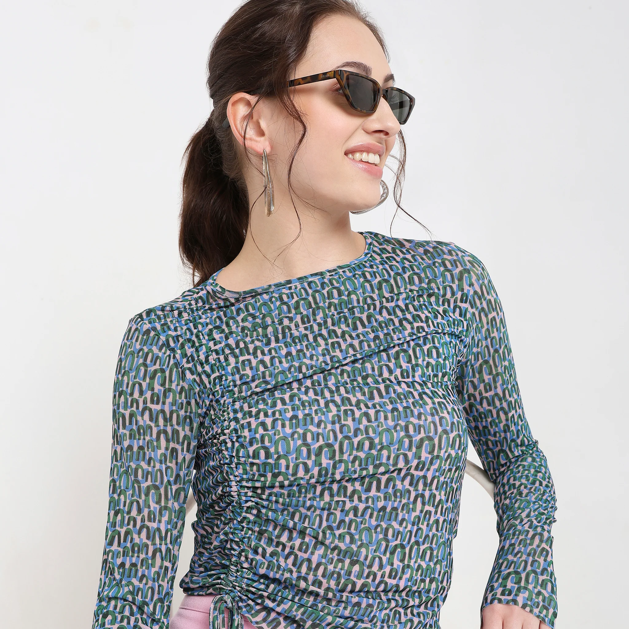 Slim Fit Printed Top - Image 4